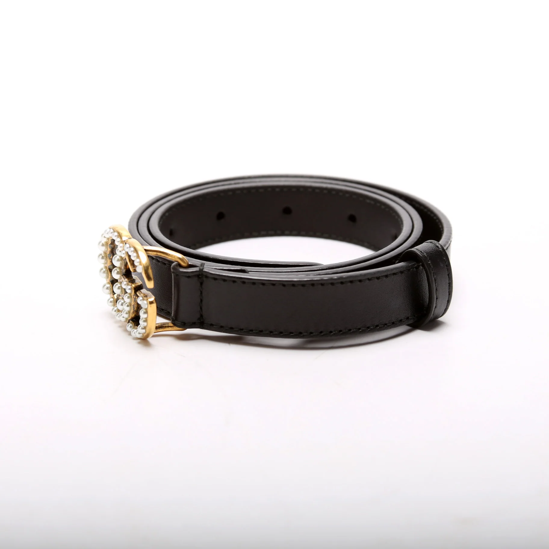 476342 GG Marmont Pearly Belt Size 80/32 Black - Image 3