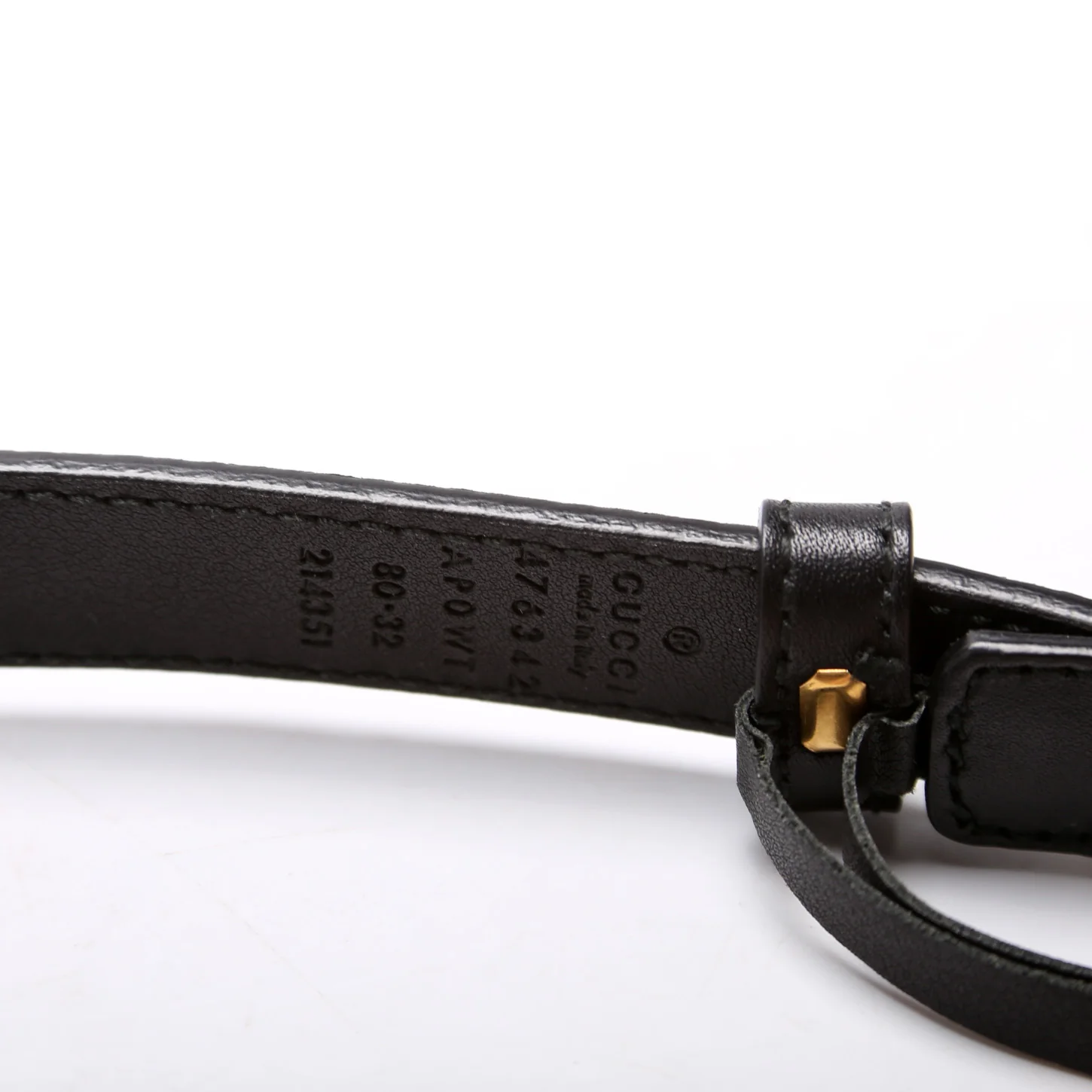 476342 GG Marmont Pearly Belt Size 80/32 Black - Image 8