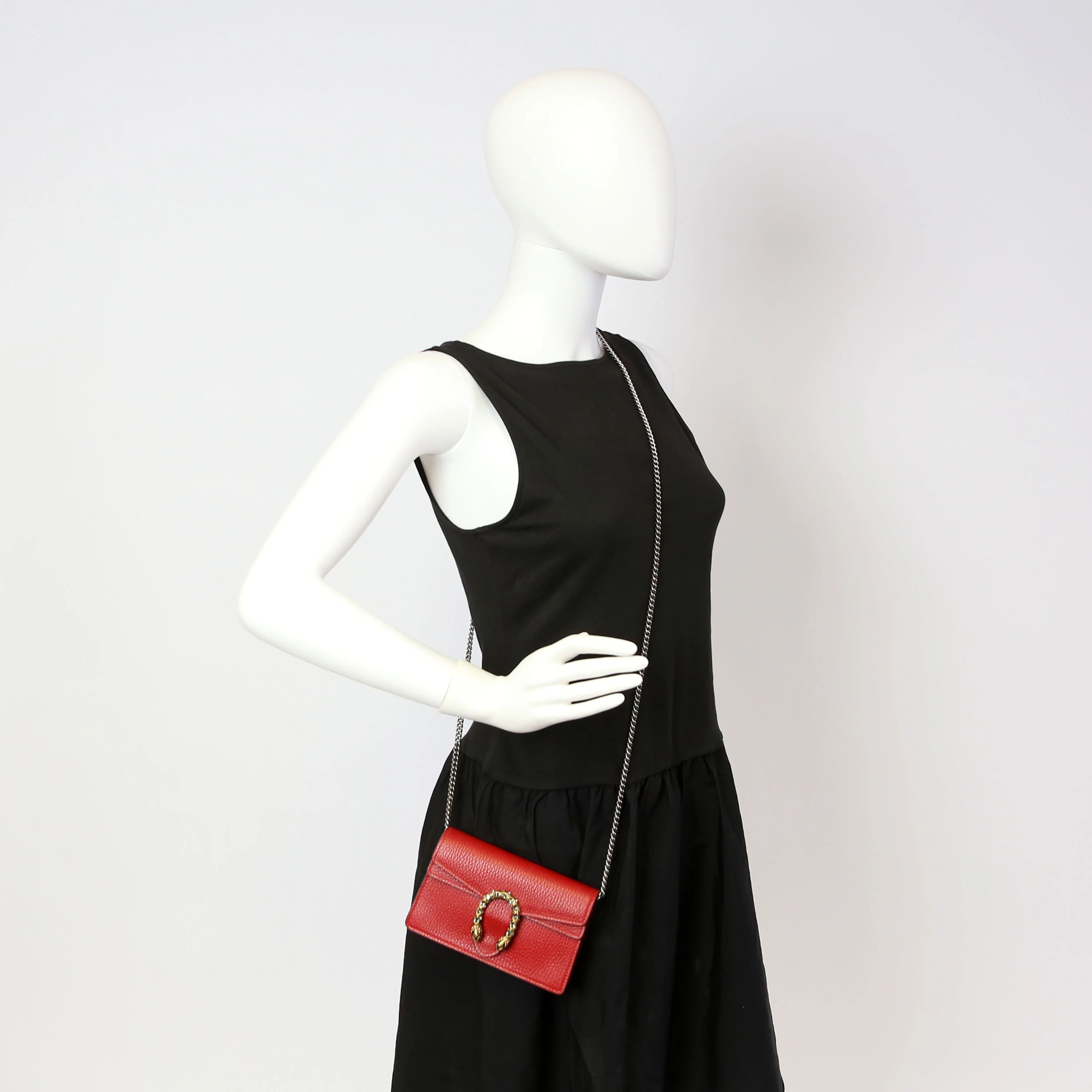 476432 Dionysus Leather Super Mini Red - Image 11