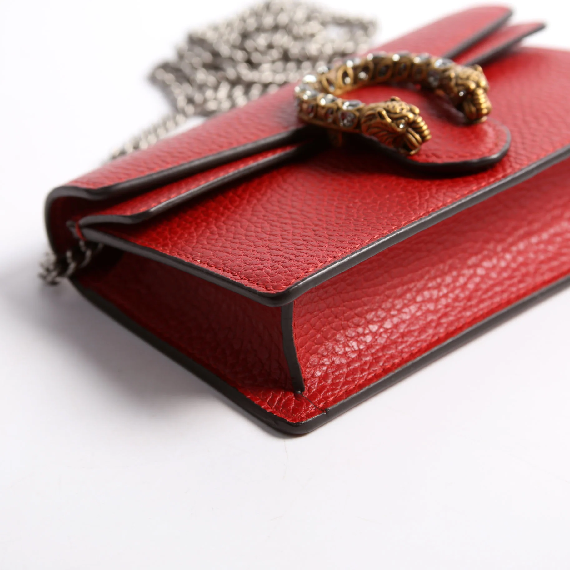476432 Dionysus Leather Super Mini Red - Image 4
