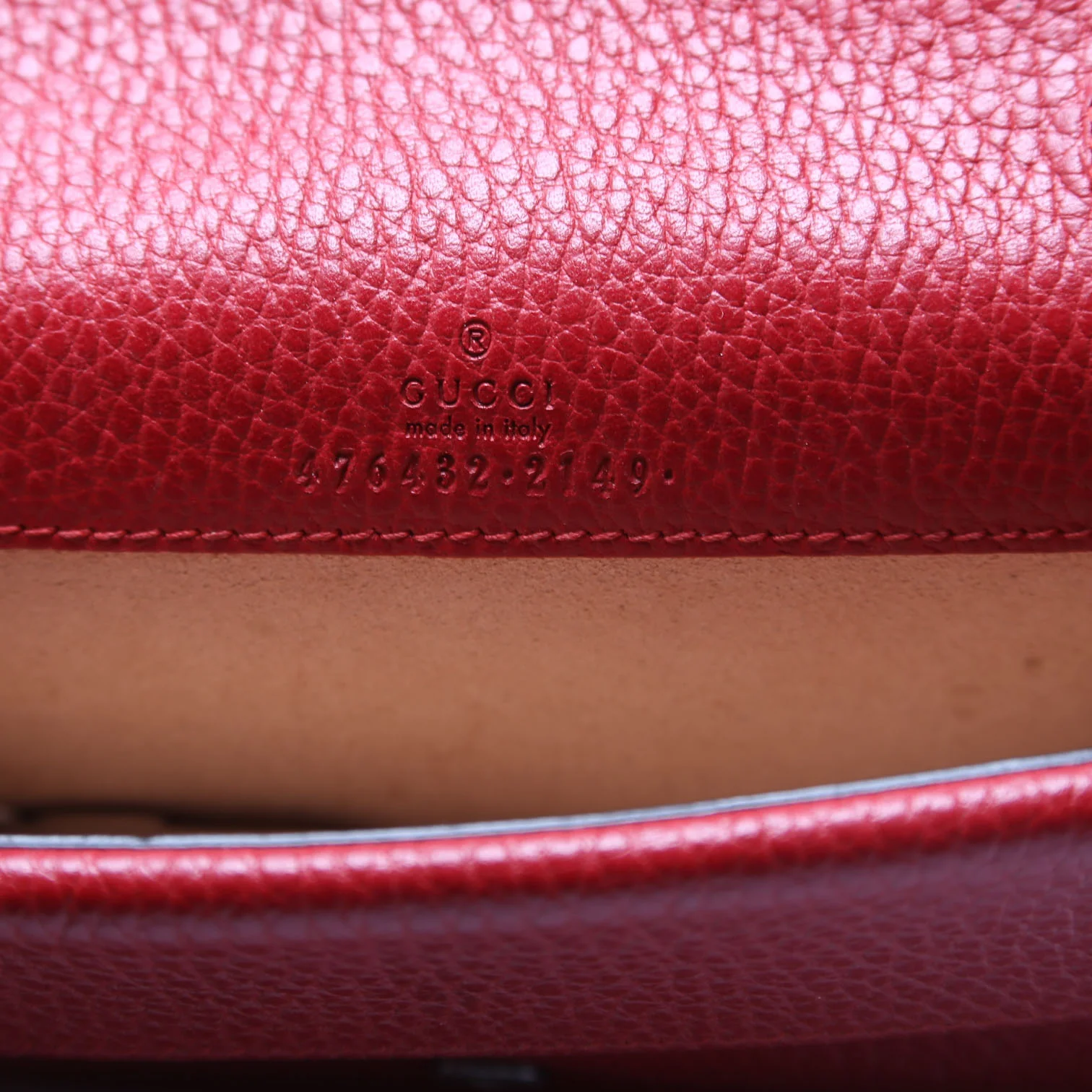476432 Dioysus Leather Super Mini Red - Image 7