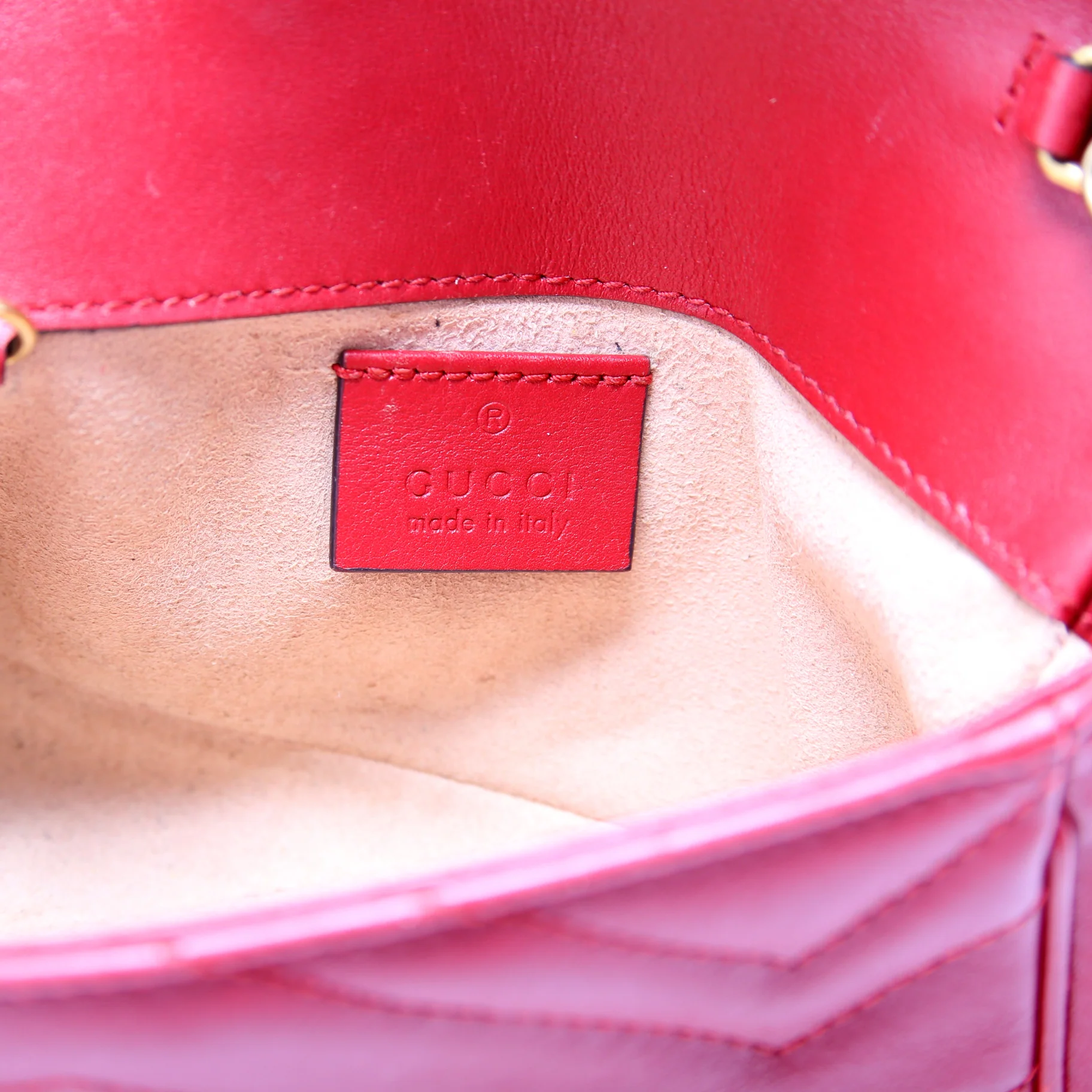 476433 Marmont Leather Super Mini Flap Red - Image 9