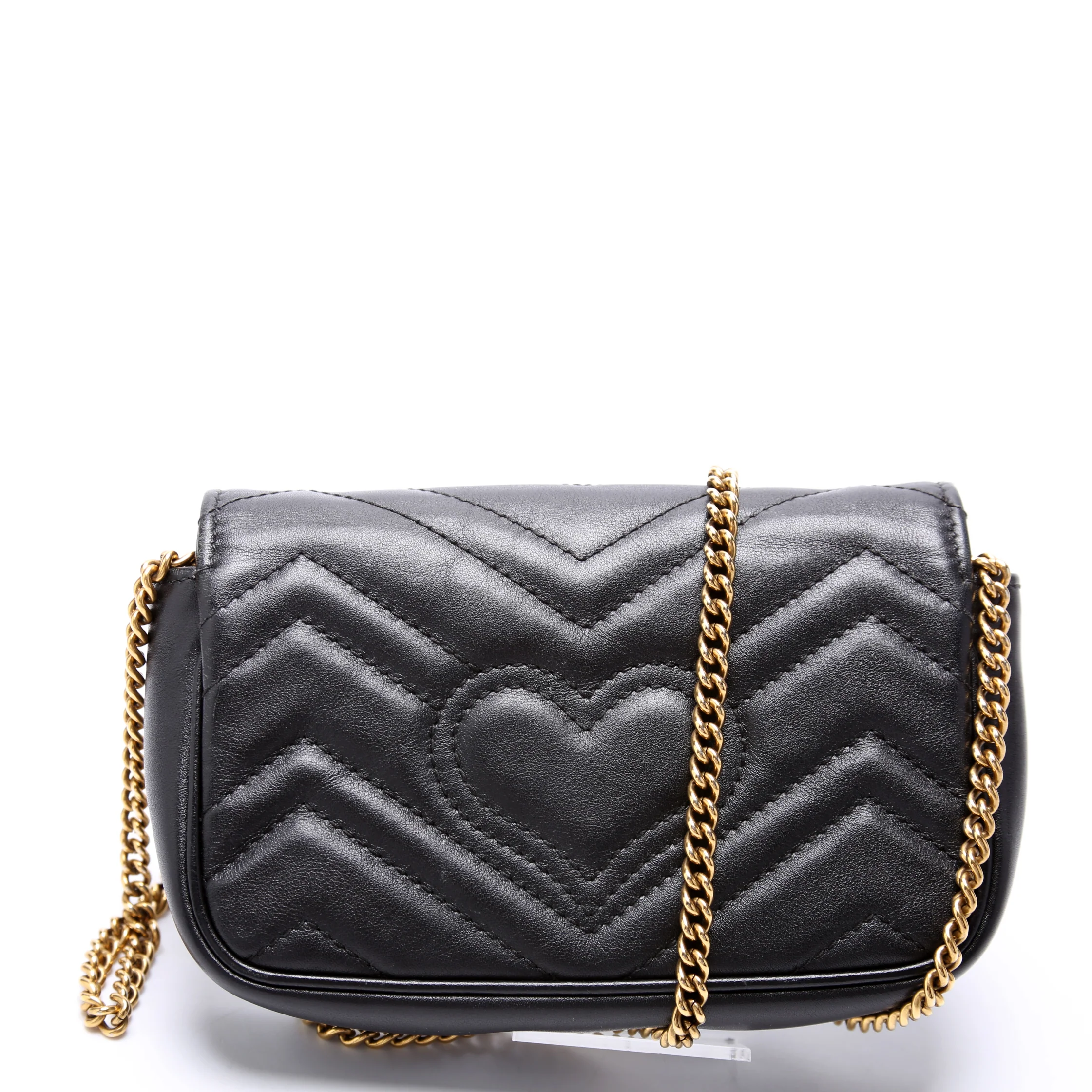 476433 Marmont Leather Super Mini Flap Black - Image 3