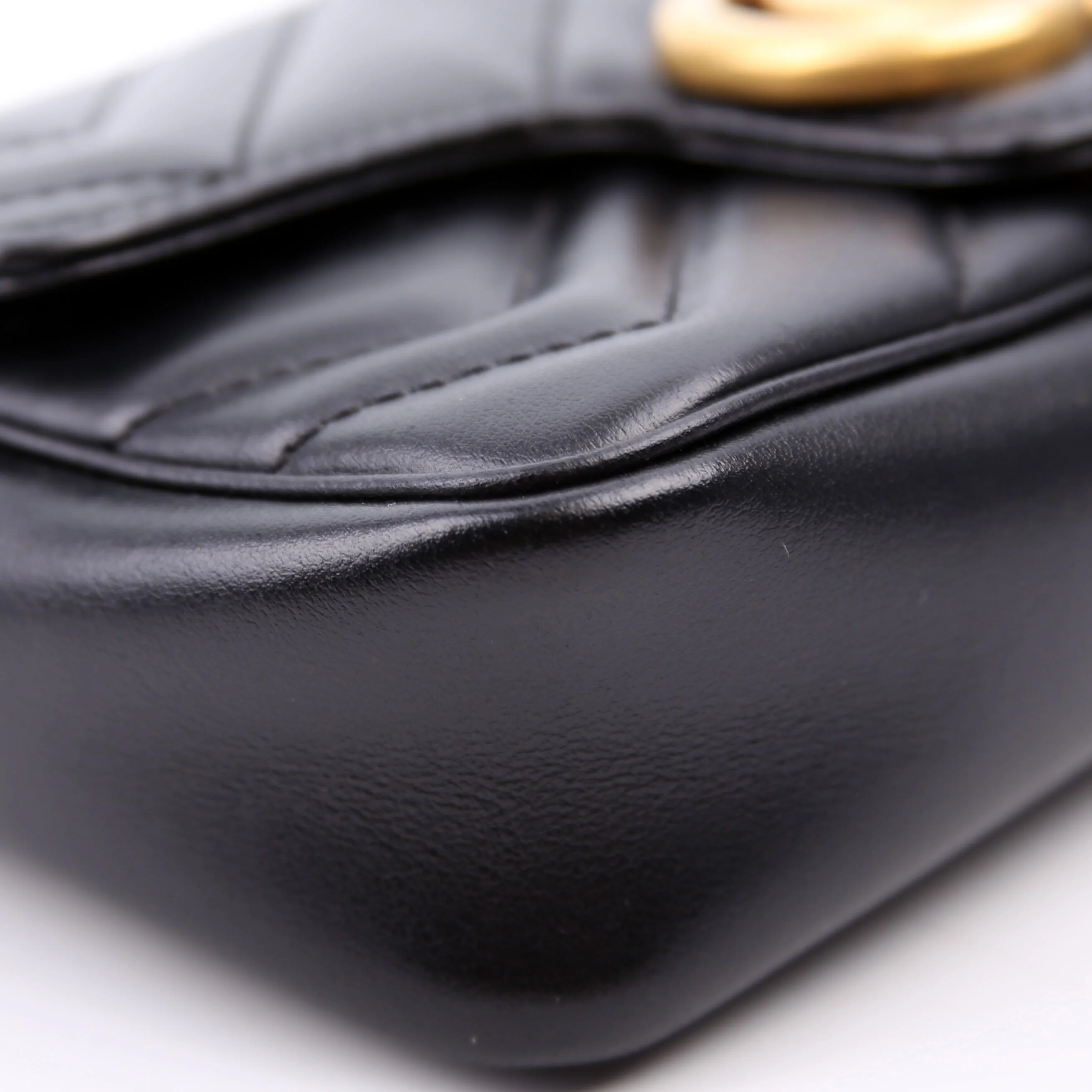 476433 Marmont Leather Super Mini Flap Black - Image 5