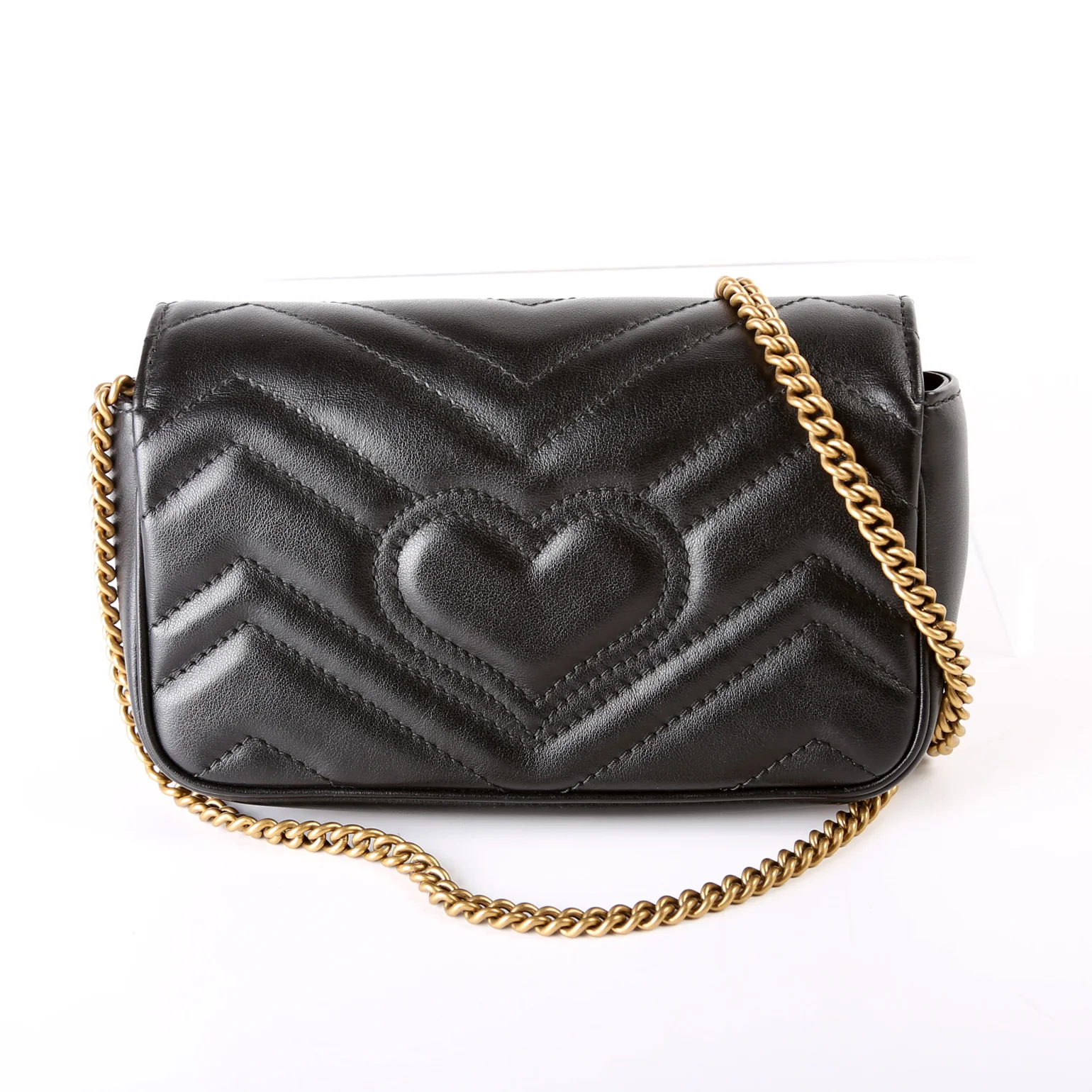 476433 Marmont Leather Super Mini Flap Black - Image 2