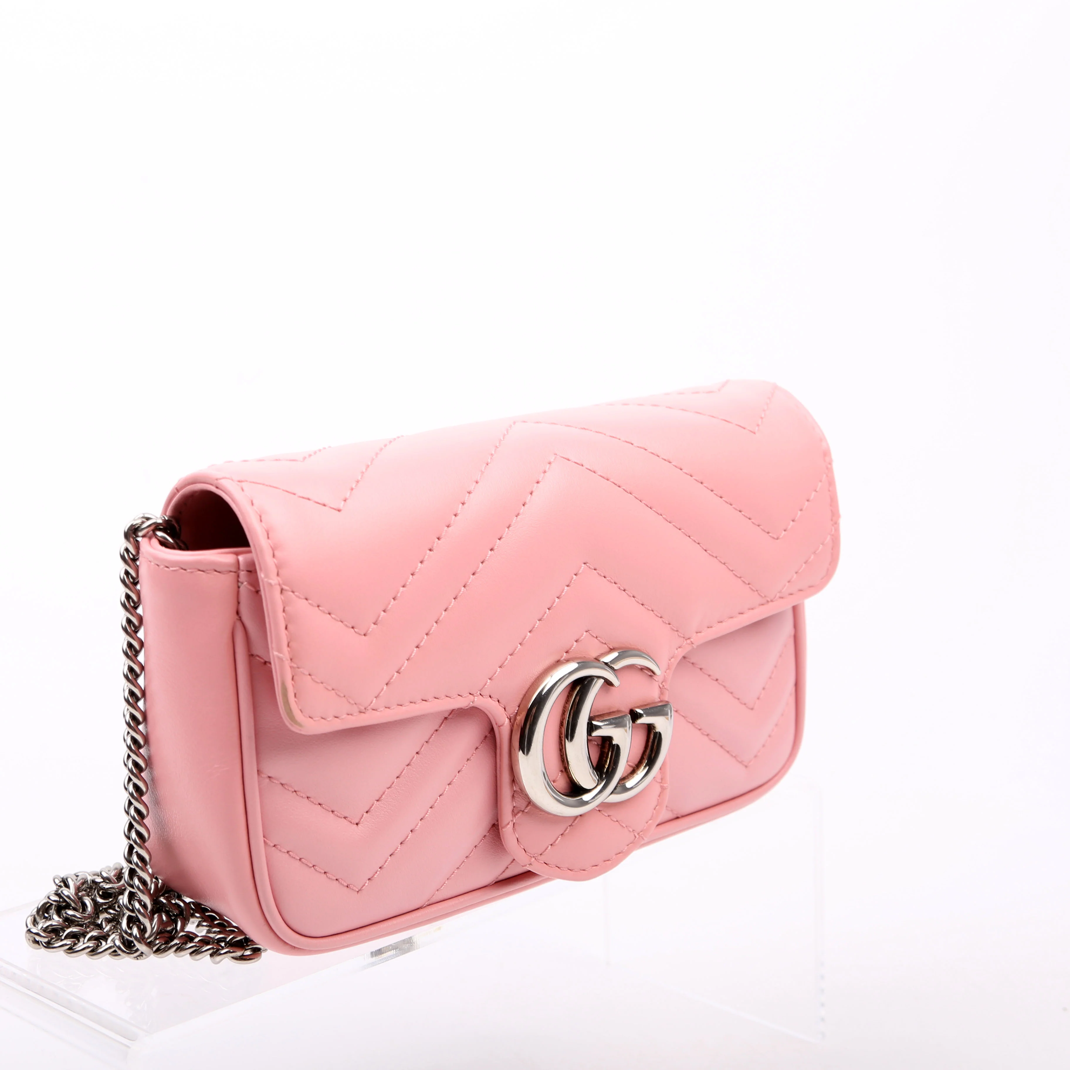 476433 Marmont Leather Super Mini Flap Pink - Image 2