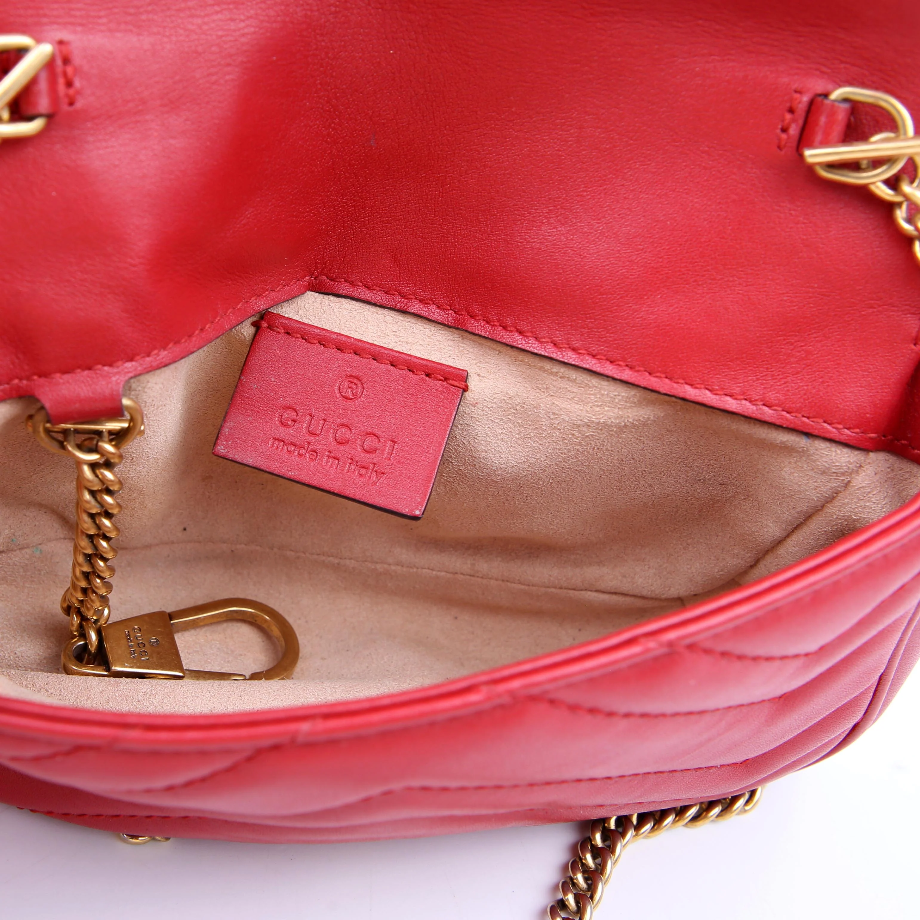 476433 Marmont Leather Super Mini Flap Red - Image 8