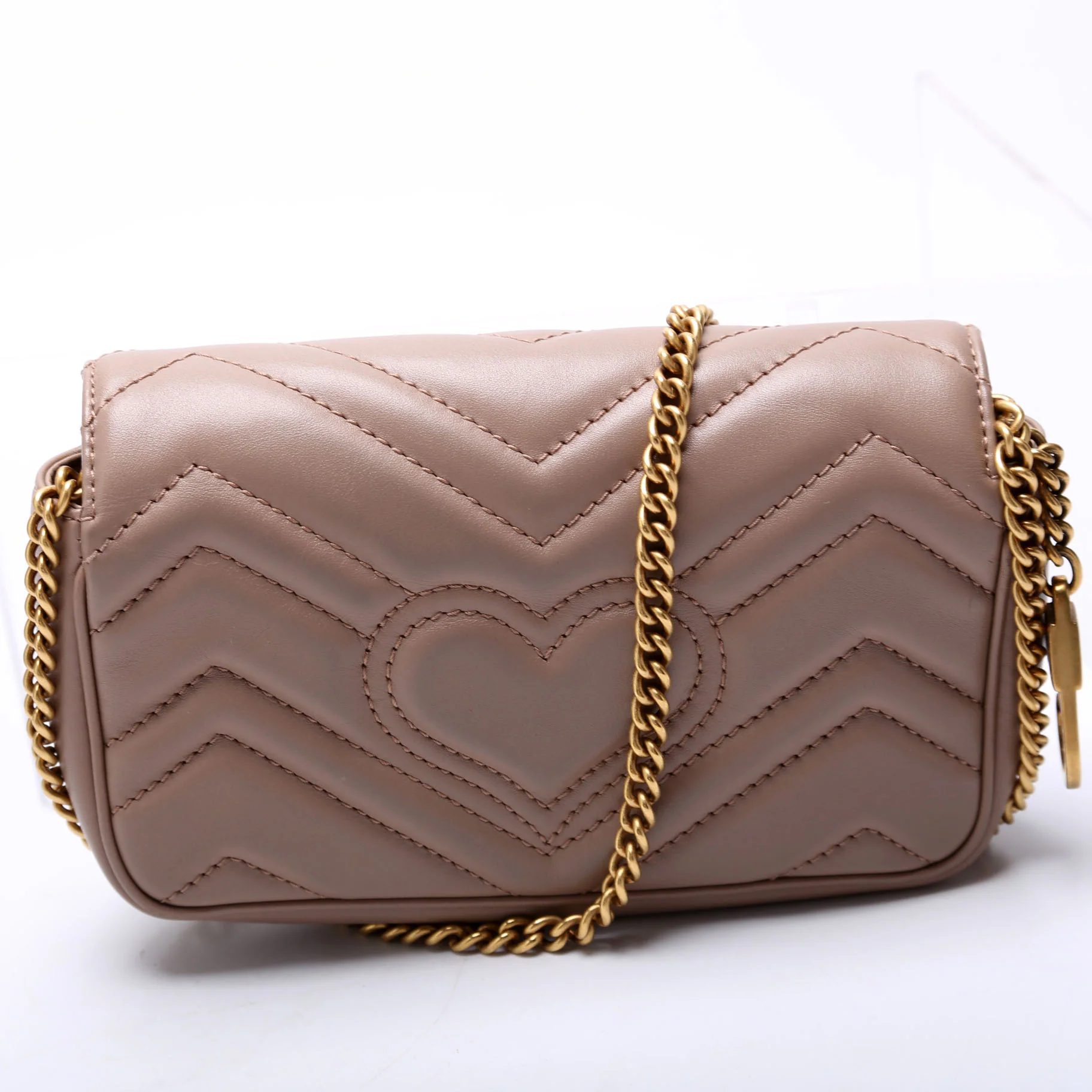 476433 Marmont Leather Super Mini Flap Tan - Image 3