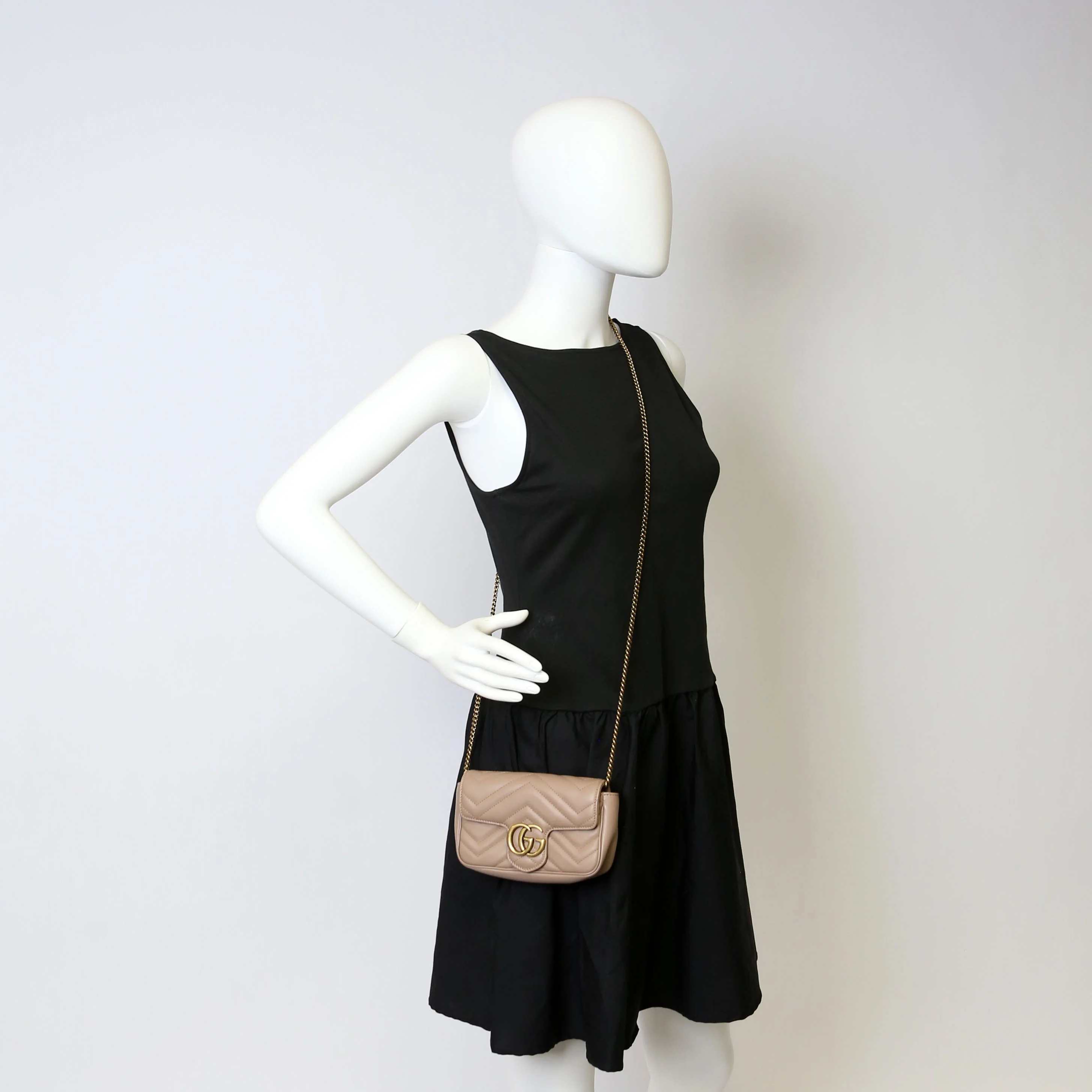 476433 Marmont Leather Super Mini Flap Tan - Image 13