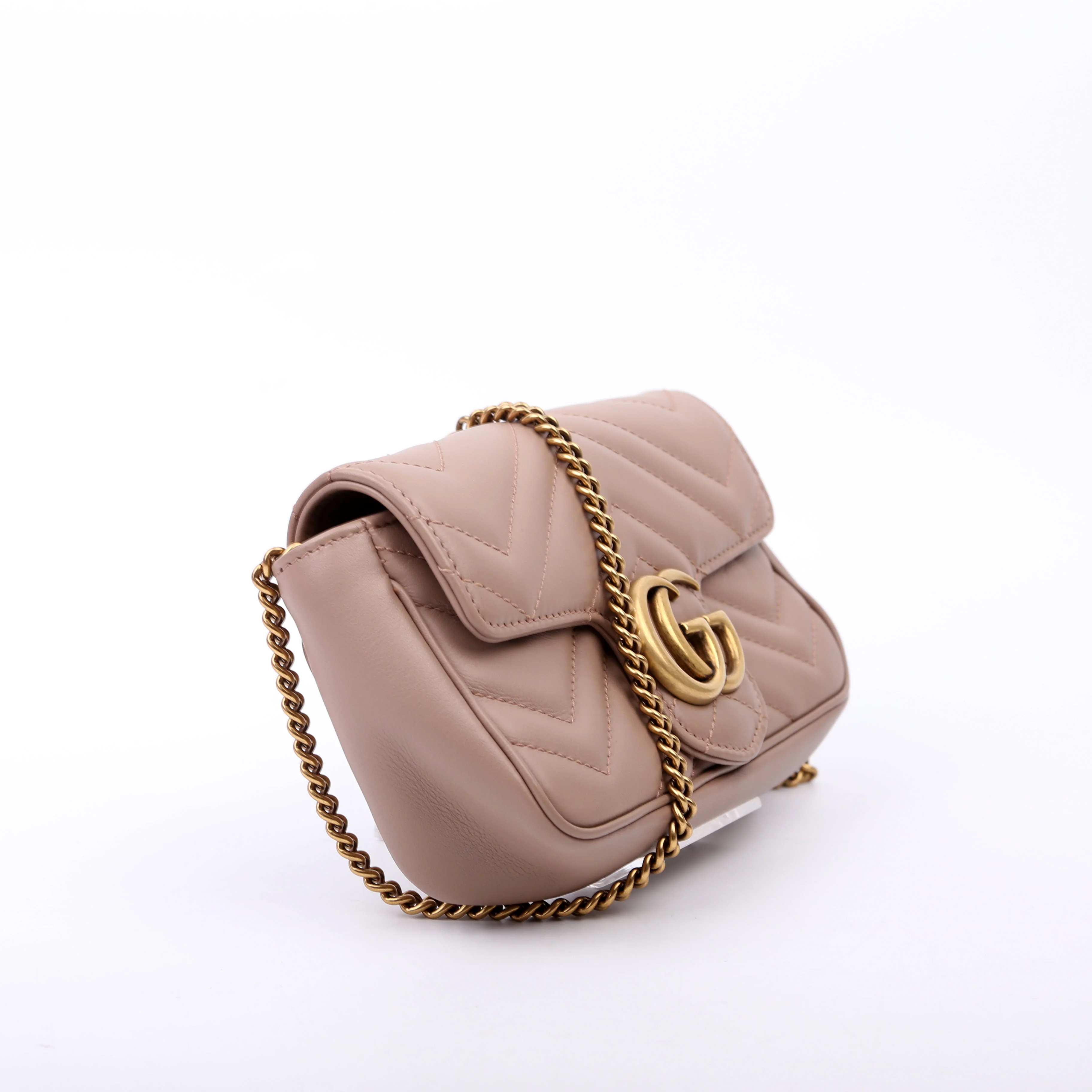 476433 Marmont Leather Super Mini Flap Tan - Image 2