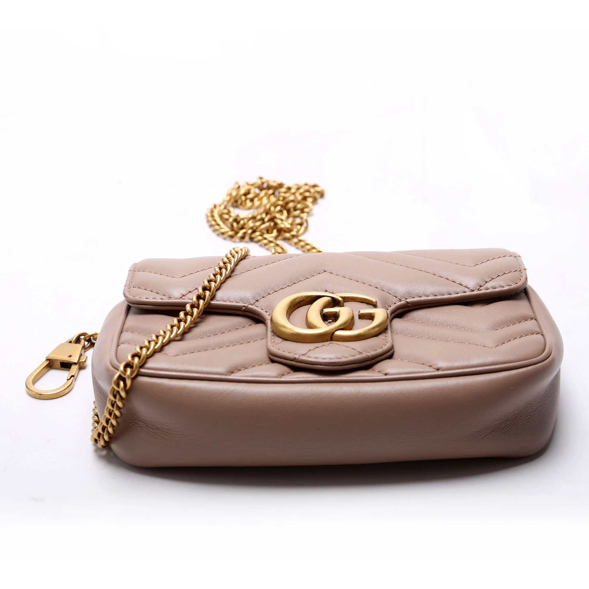 476433 Marmont Leather Super Mini Flap Tan - Image 4