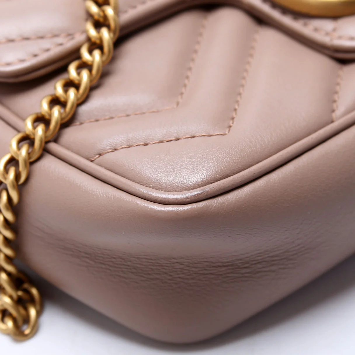 476433 Marmont Leather Super Mini Flap Tan - Image 5