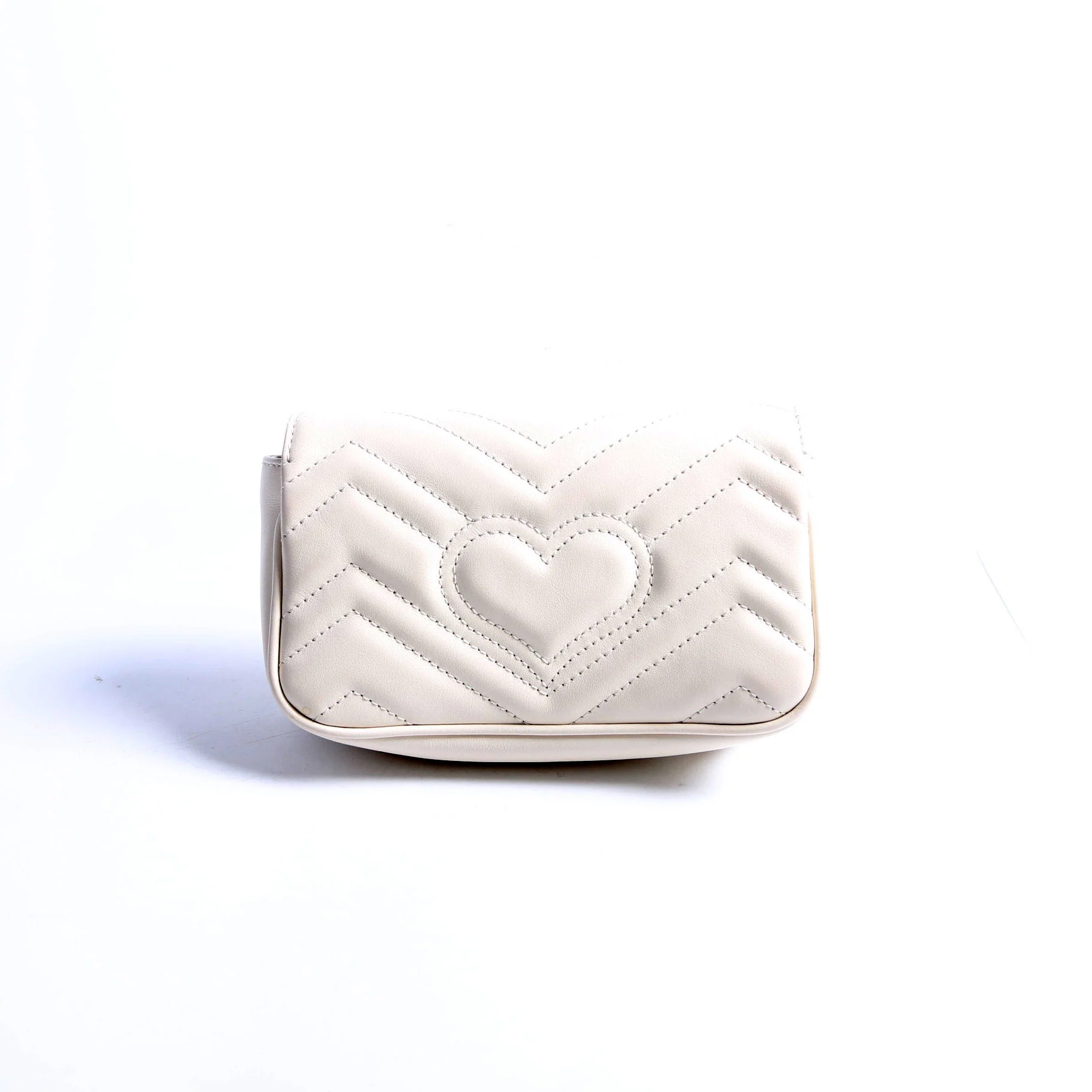476433 Marmont Leather Super Mini Flap White - Image 2