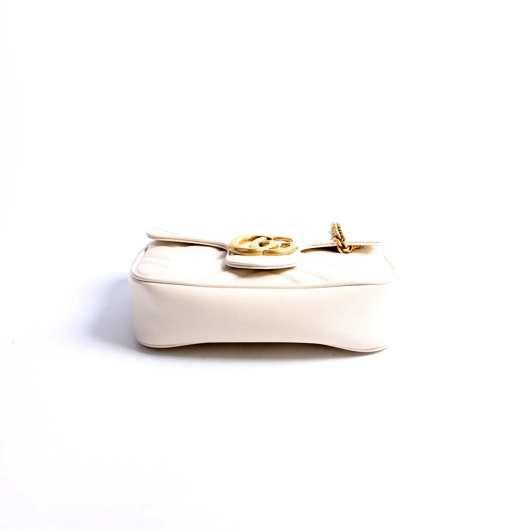 476433 Marmont Leather Super Mini Flap White - Image 3