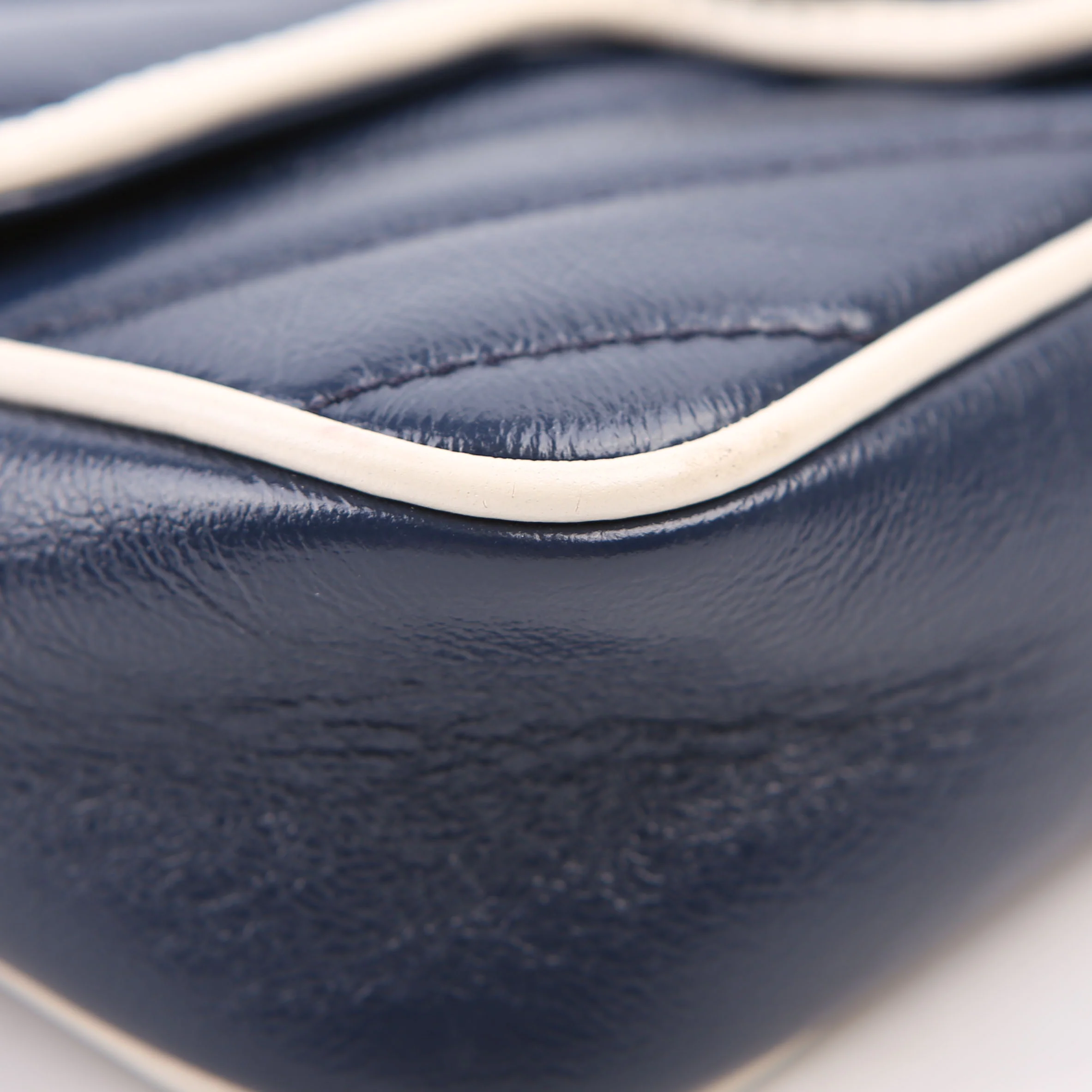 476433 Marmont Torchon Leather Super Mini Flap Blue - Image 5