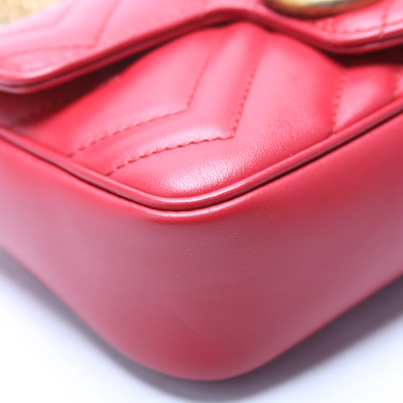 476433 Marmont Torchon Leather Super Mini Flap Red - Image 5