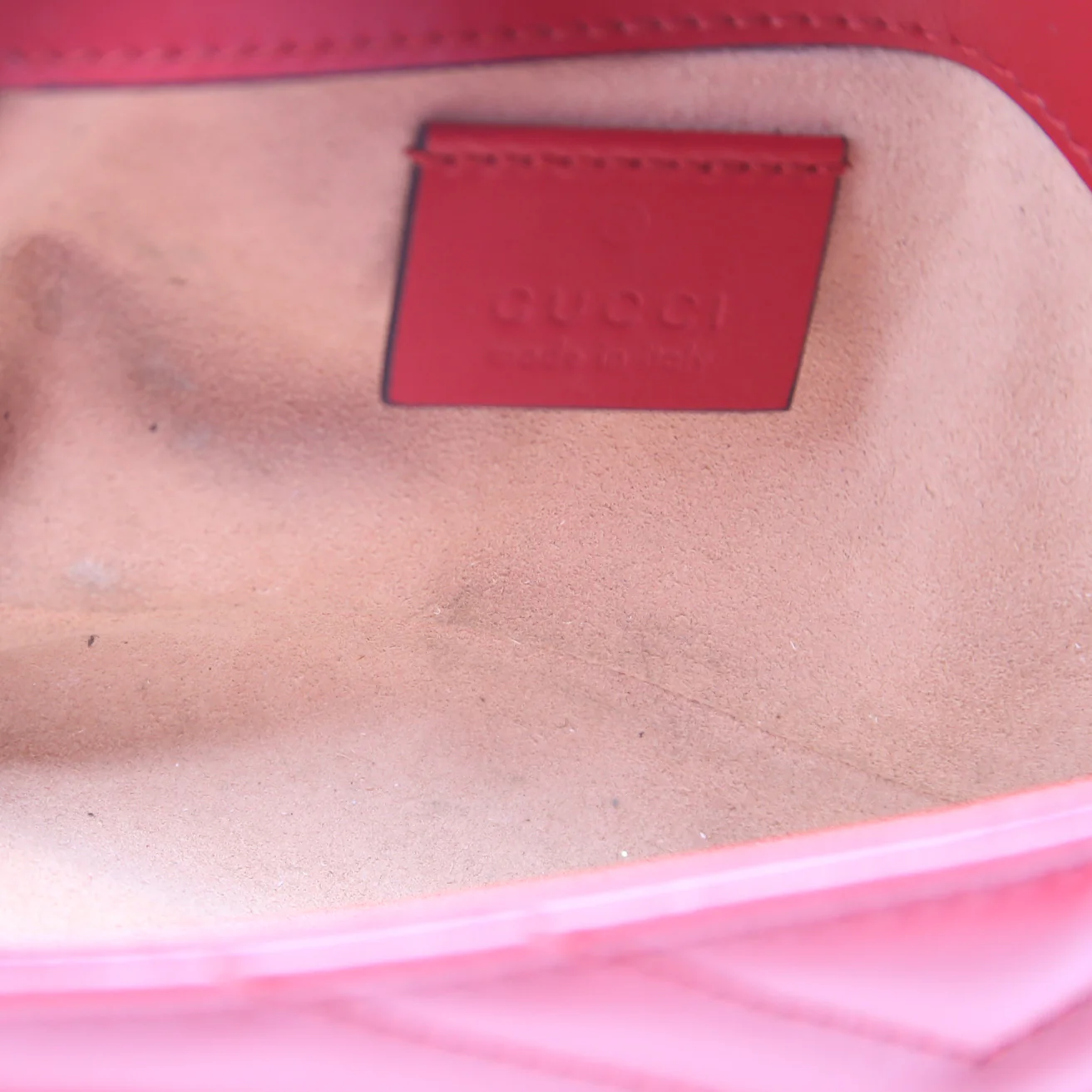 476433 Marmont Torchon Leather Super Mini Flap Red - Image 7