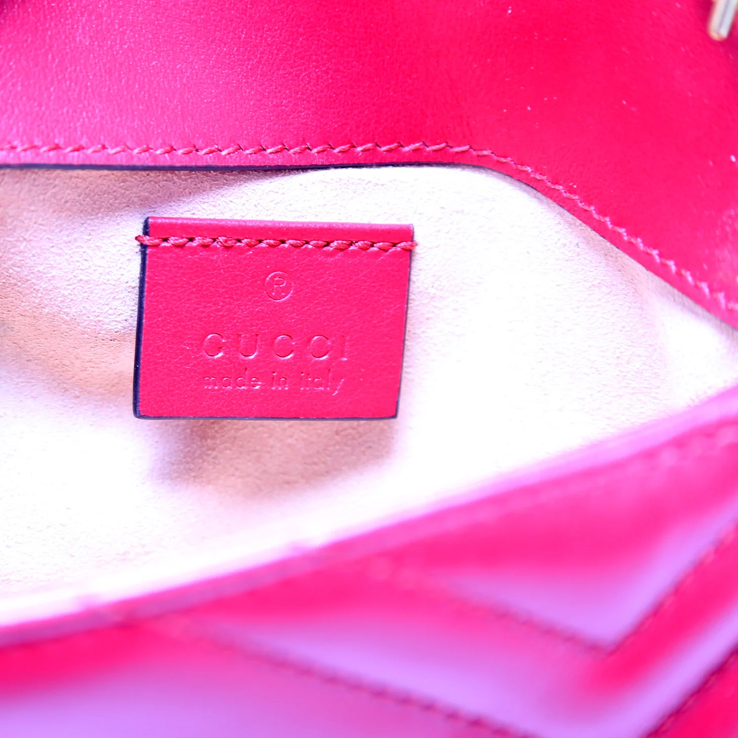 476433 Marmont Torchon Leather Super Mini Flap Red - Image 8