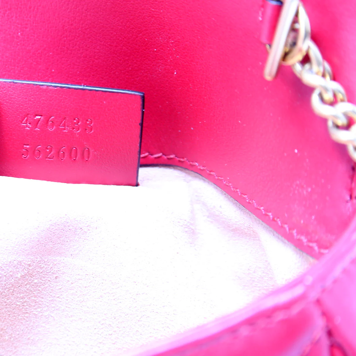 476433 Marmont Torchon Leather Super Mini Flap Red - Image 9