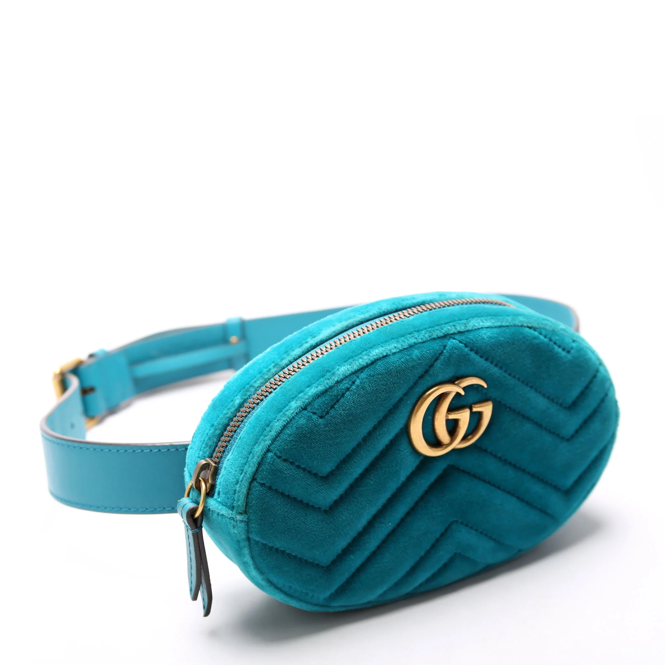 476434 Marmont Velvet Belt Bag Teal - Image 2