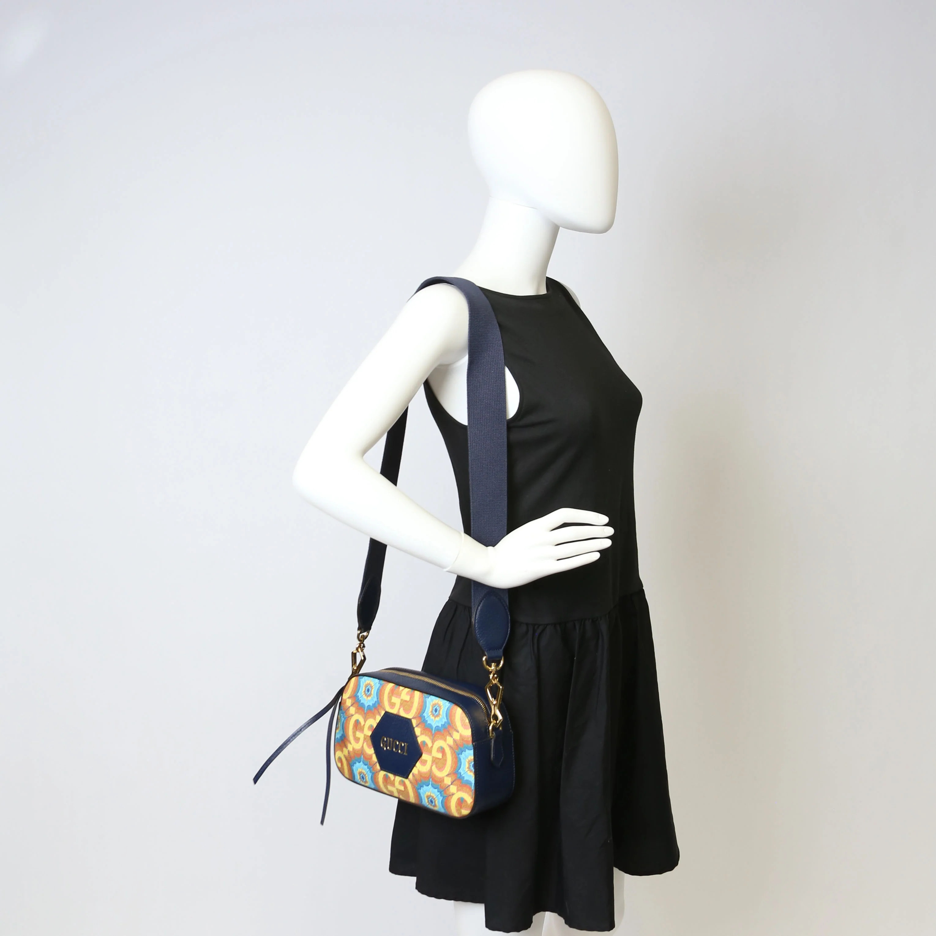 476466 GG Kaleidoscope Messenger Bag Navy - Image 12