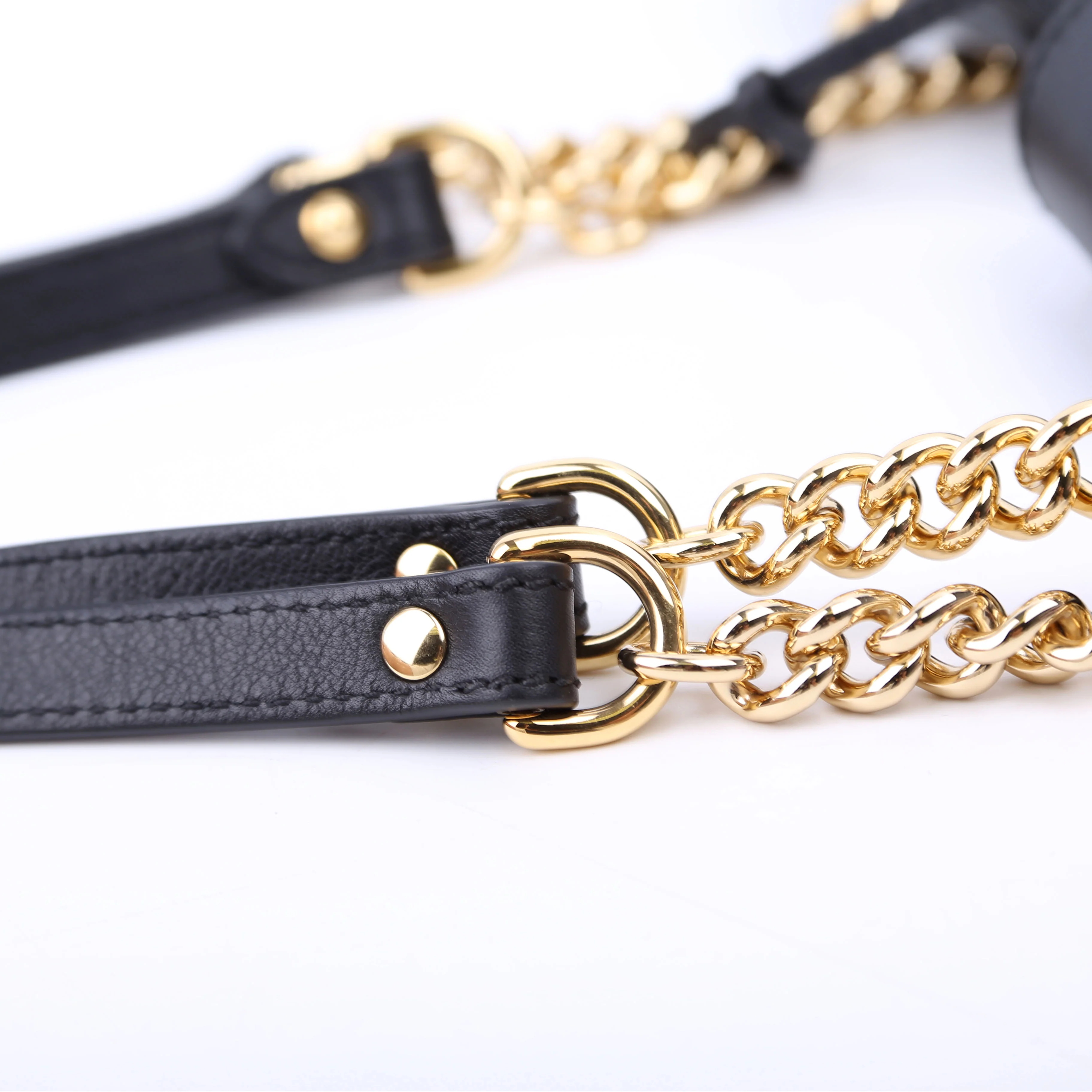 479197 Padlock GG Shoulder Medium Black - Image 8
