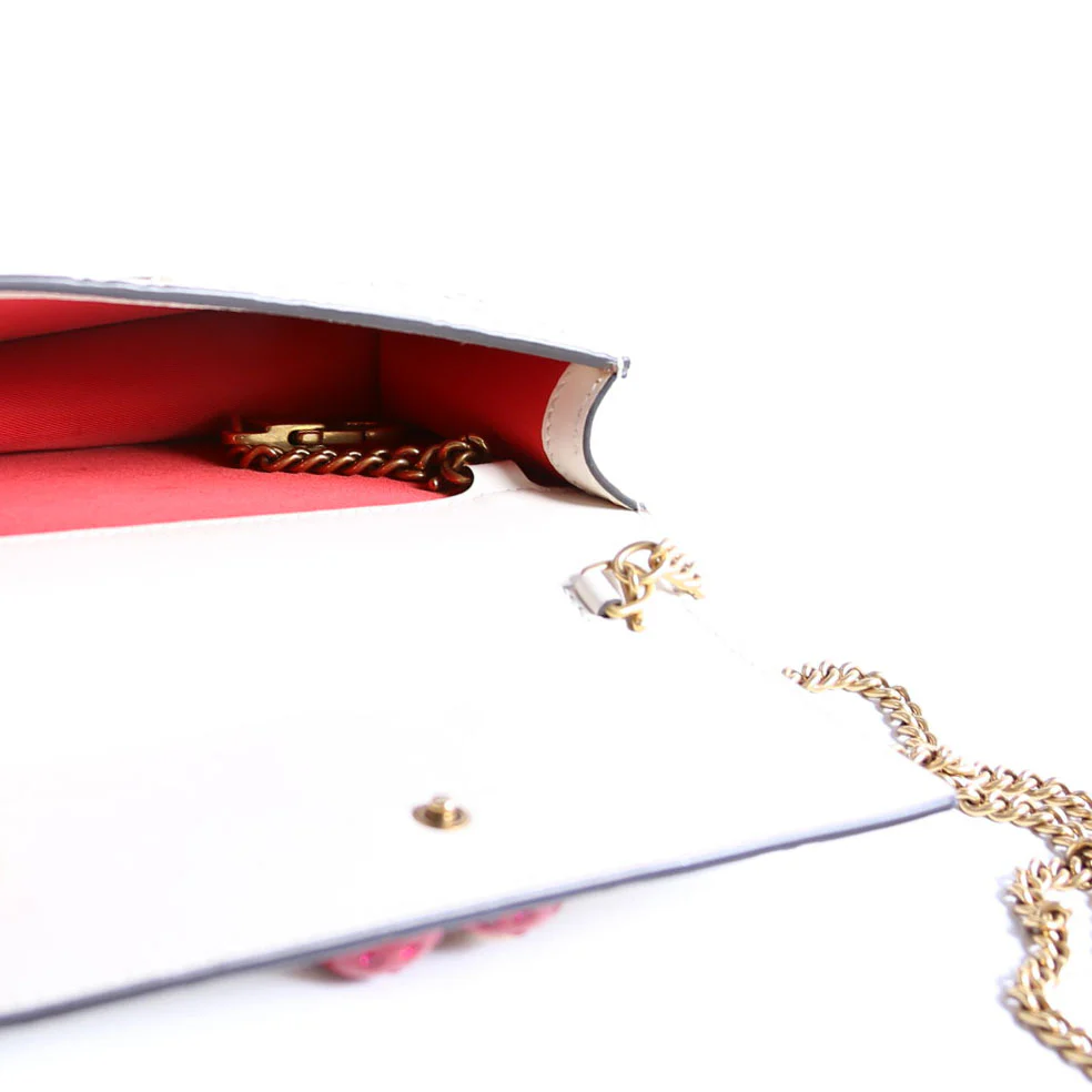 481291 GG Leather Cherries Mini Bag Ivory/Red - Image 12