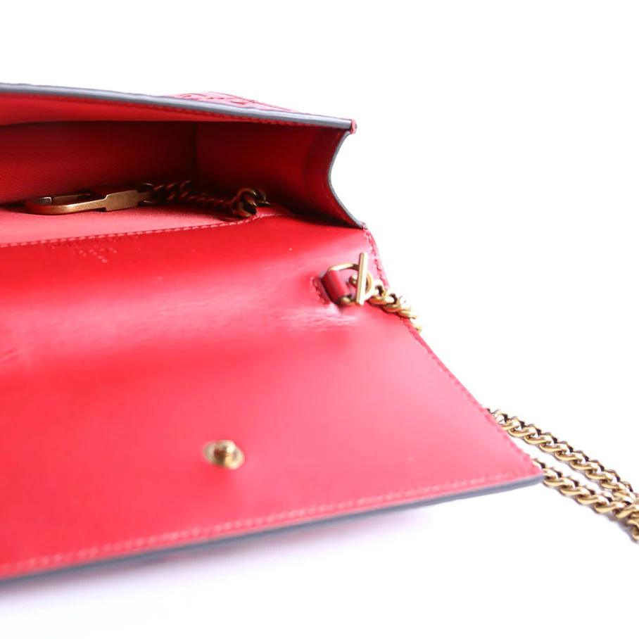 481291 GG Leather Cherries Mini Bag Red - Image 12