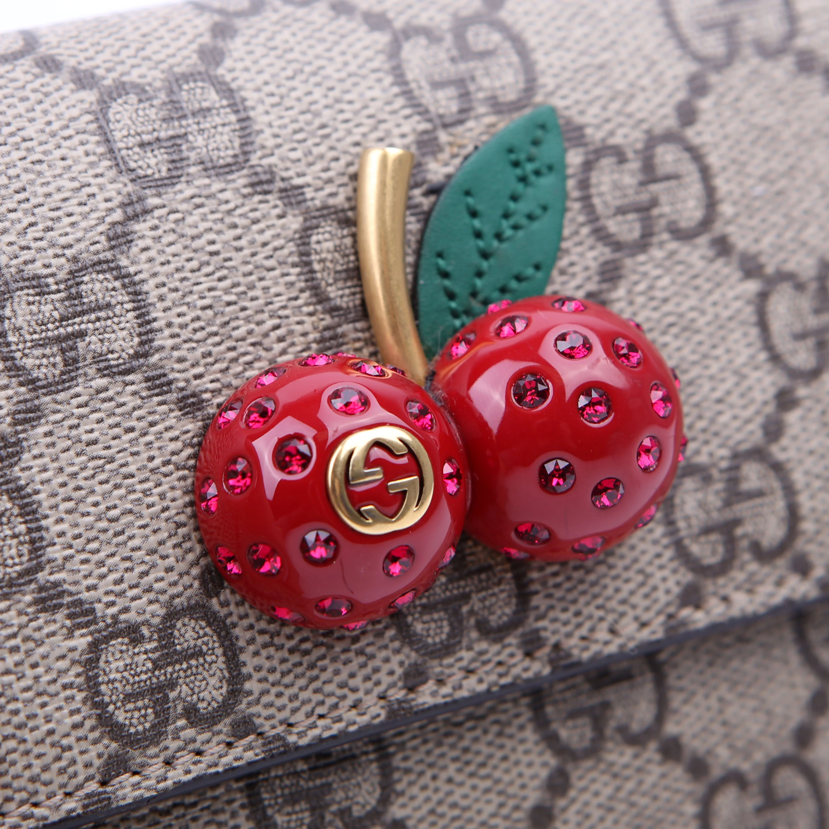 481291 GG Supreme Cherries Mini Bag Red - Image 7