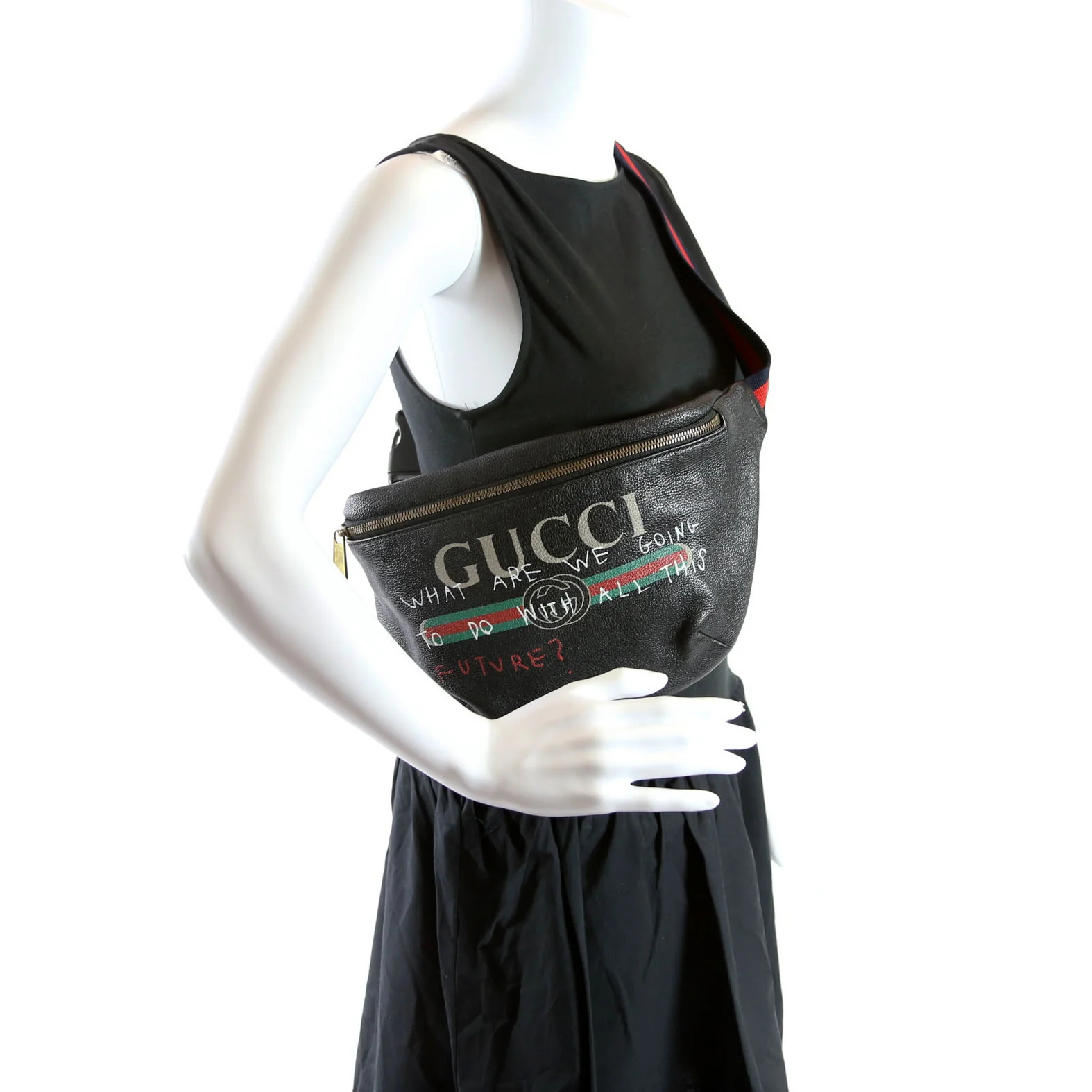 493869 Retro Belt Bag Medium Black - Image 14