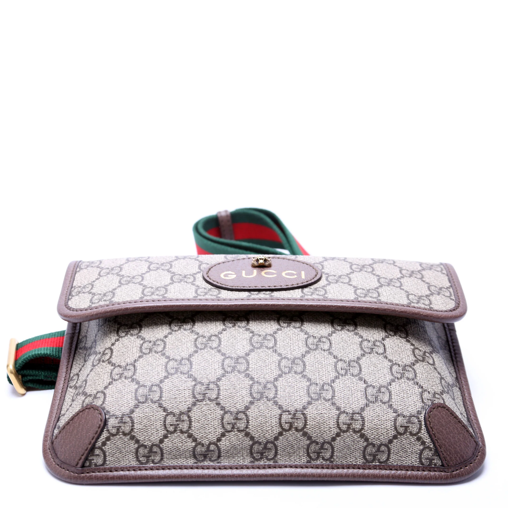 493930 GG Supreme Neo Web Belt Bag Brown - Image 4