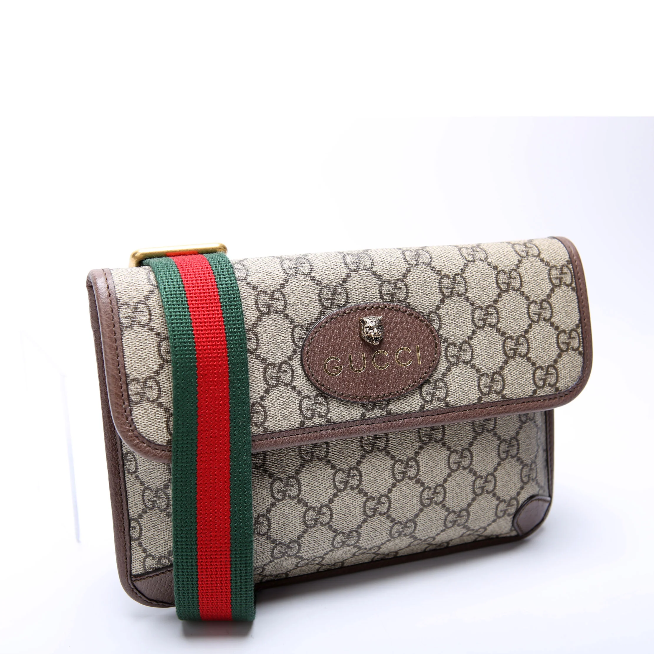 493930 GG Supreme Neo Web Belt Brown - Image 2