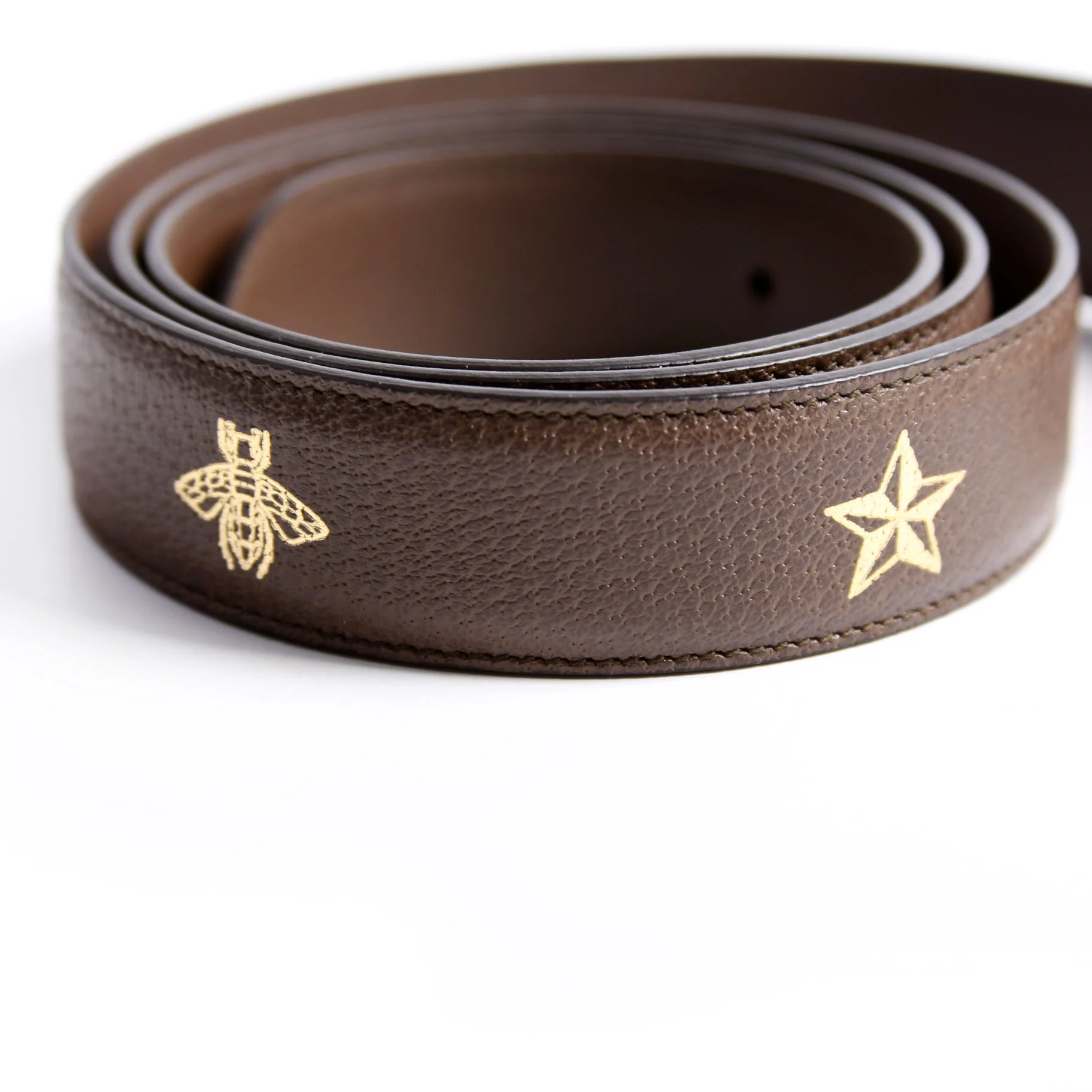 495125 Bee Star Belt Size 120/48 Brown/Gold - Image 7
