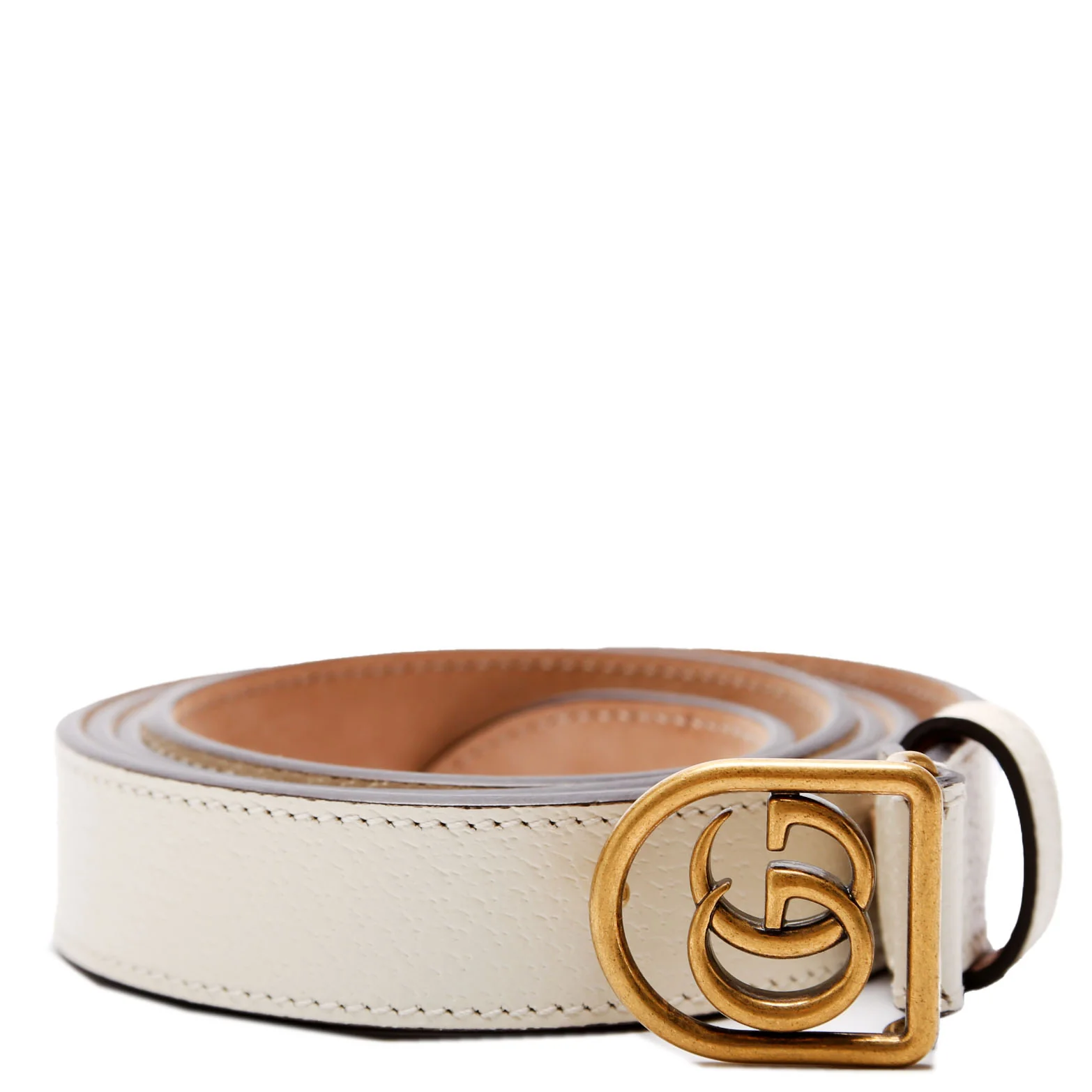 495128 Framed GG Belt Size 115/46 White