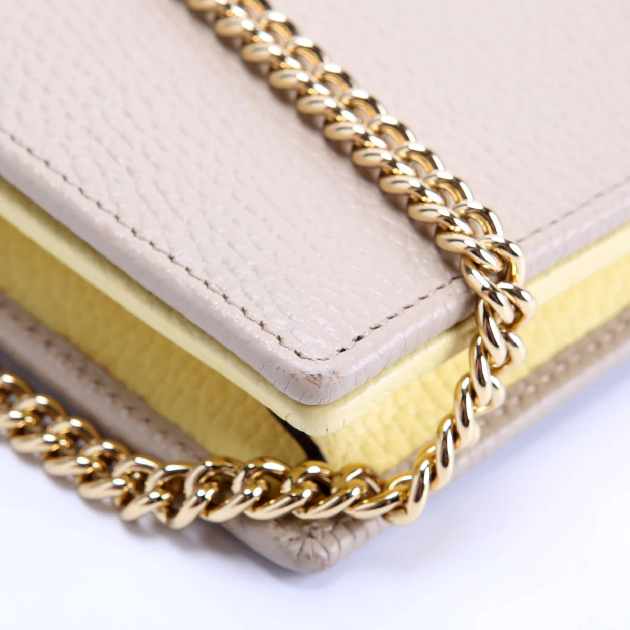 497985 Marmont Mini Chain Bag Beige/Yellow - Image 5