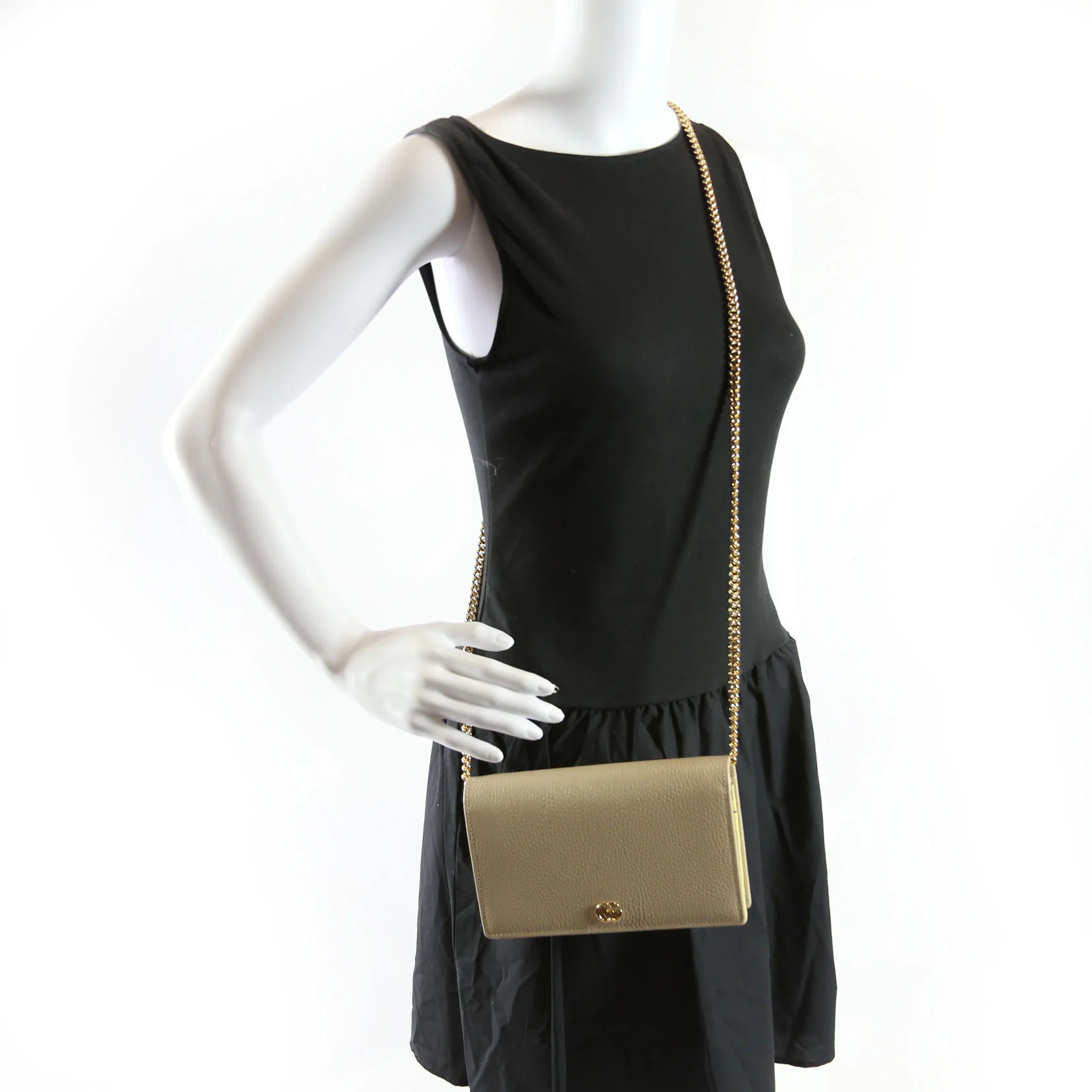 497985 Marmont Mini Chain Bag Taupe/Yellow - Image 13