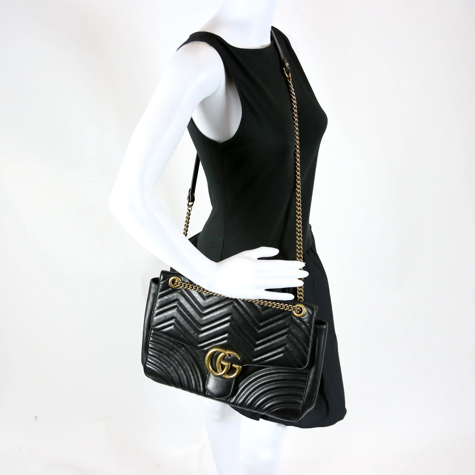 498090 Marmont Large Black - Image 10