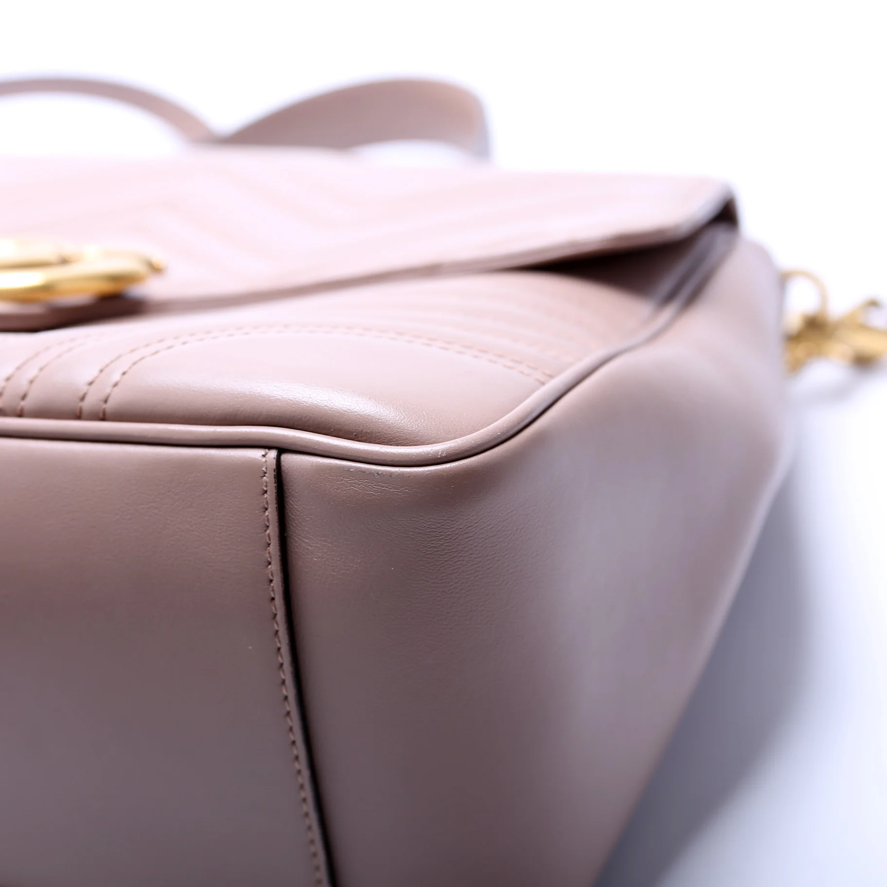 498109 Marmont Top Handle Medium Tan - Image 7