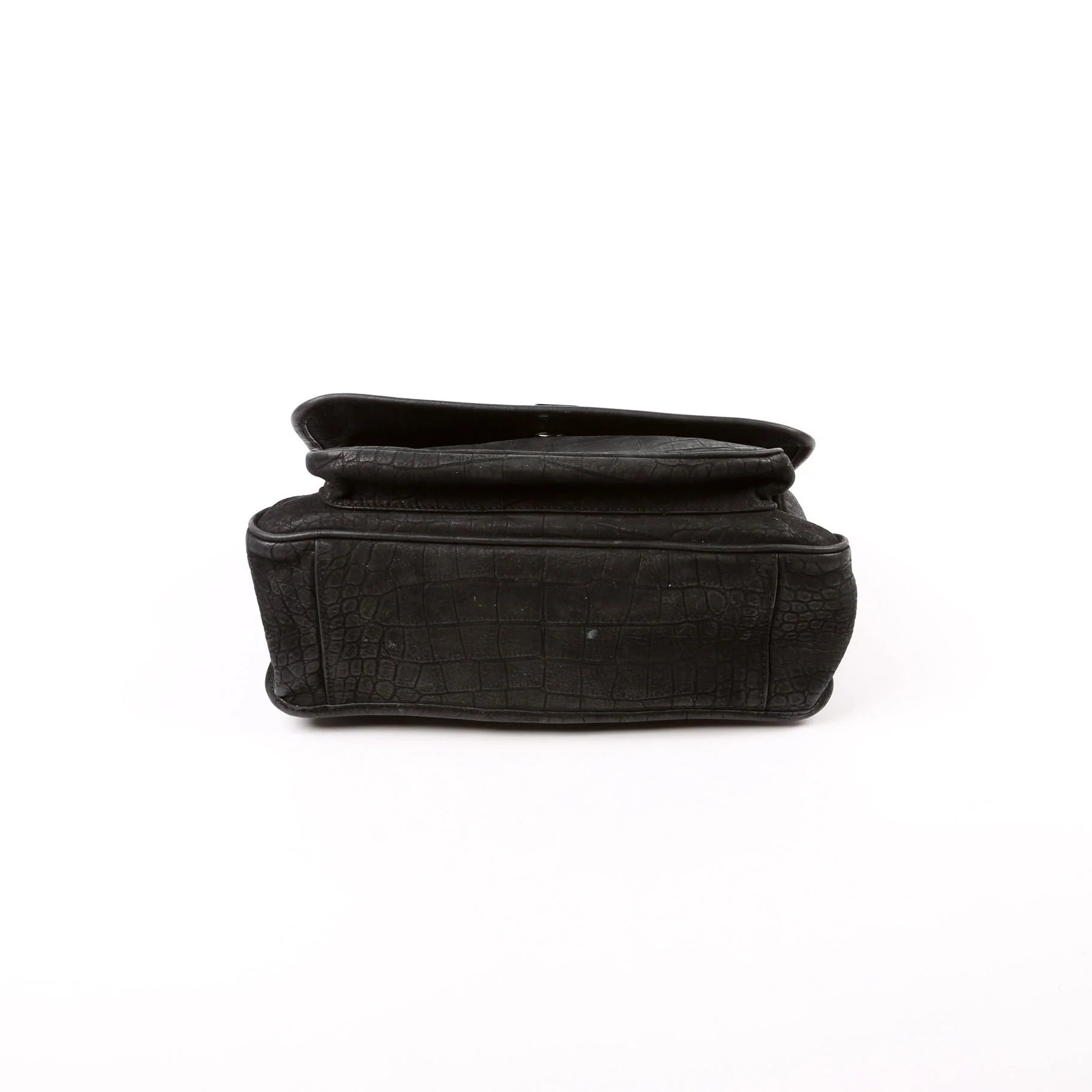 498894 Niki Medium Nubuck Croc Embossed Black - Image 3