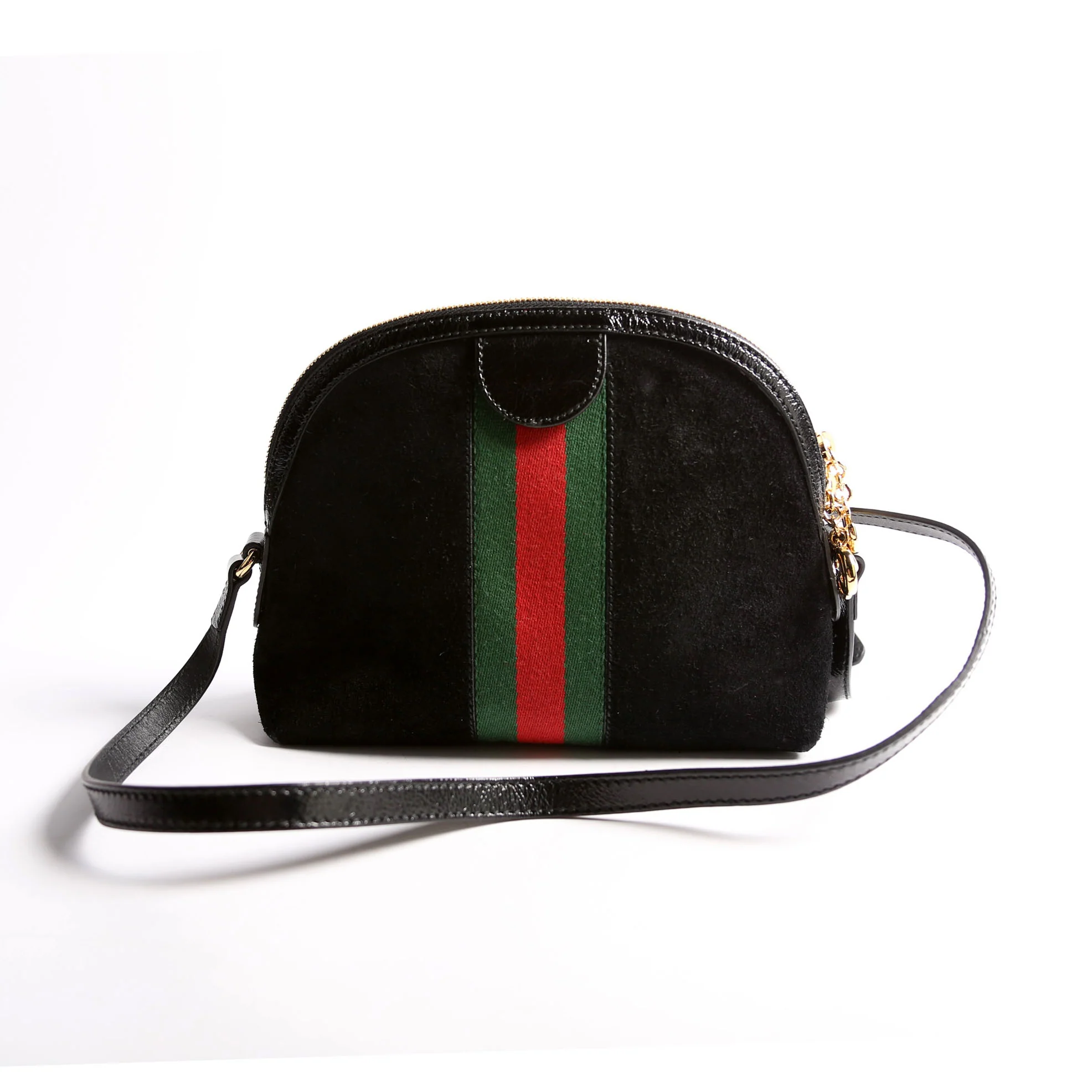 499621 Ophidia GG Suede Xbody Back/Red/Green - Image 2