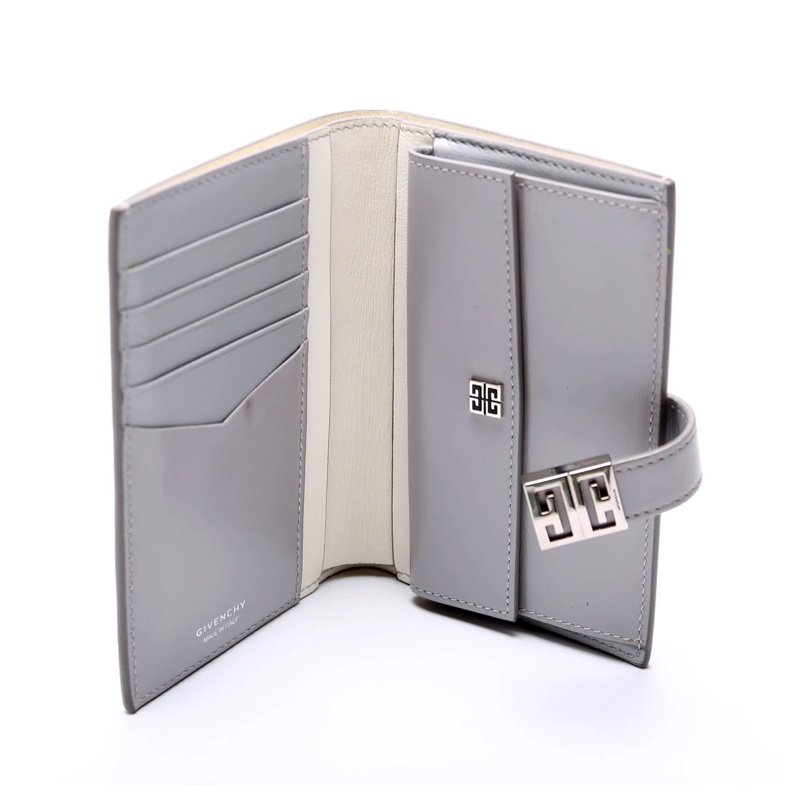 4G Bi Fold Wallet Calfskin Grey - Image 6