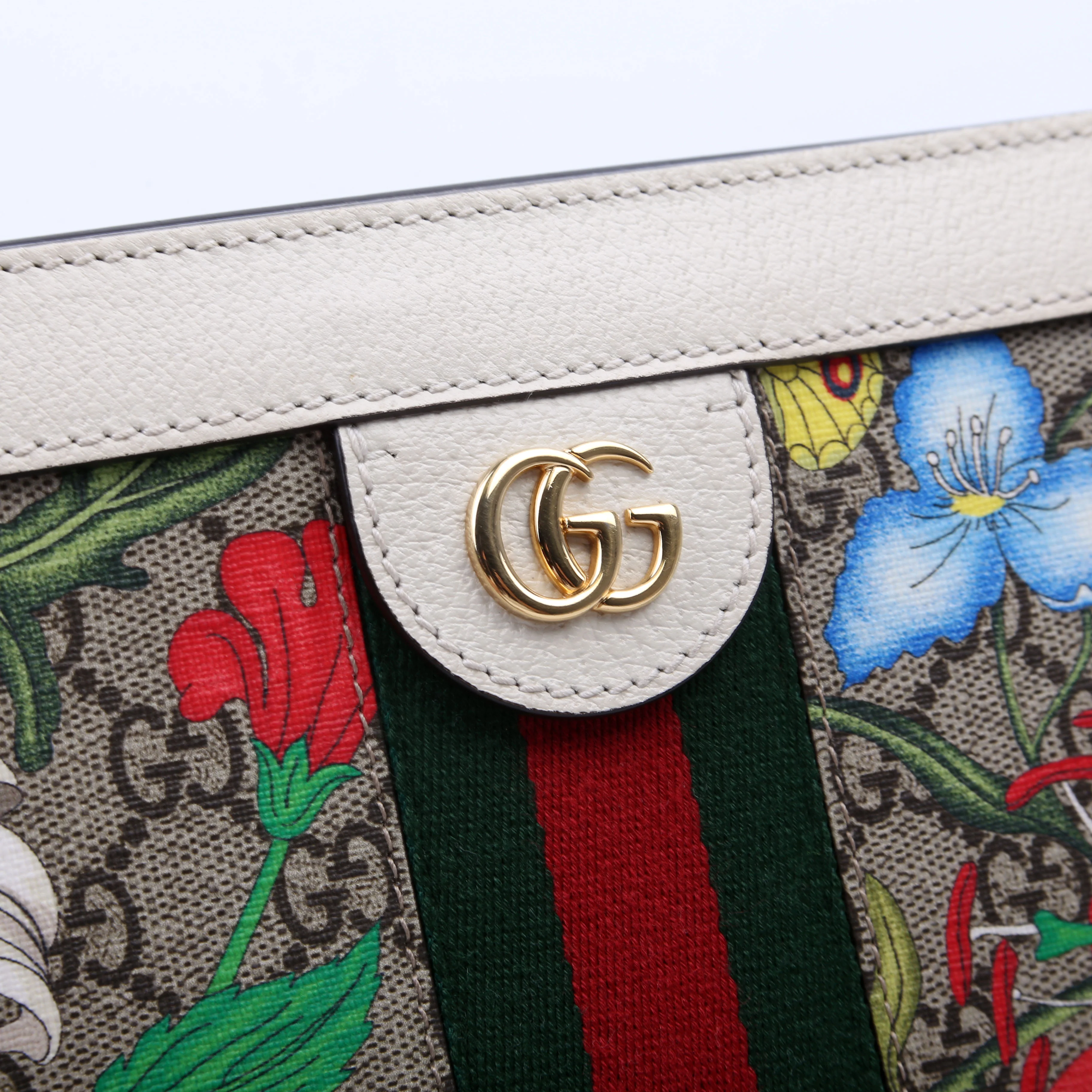 503877 GG Supreme Flora Ophidia Small Chain White - Image 9