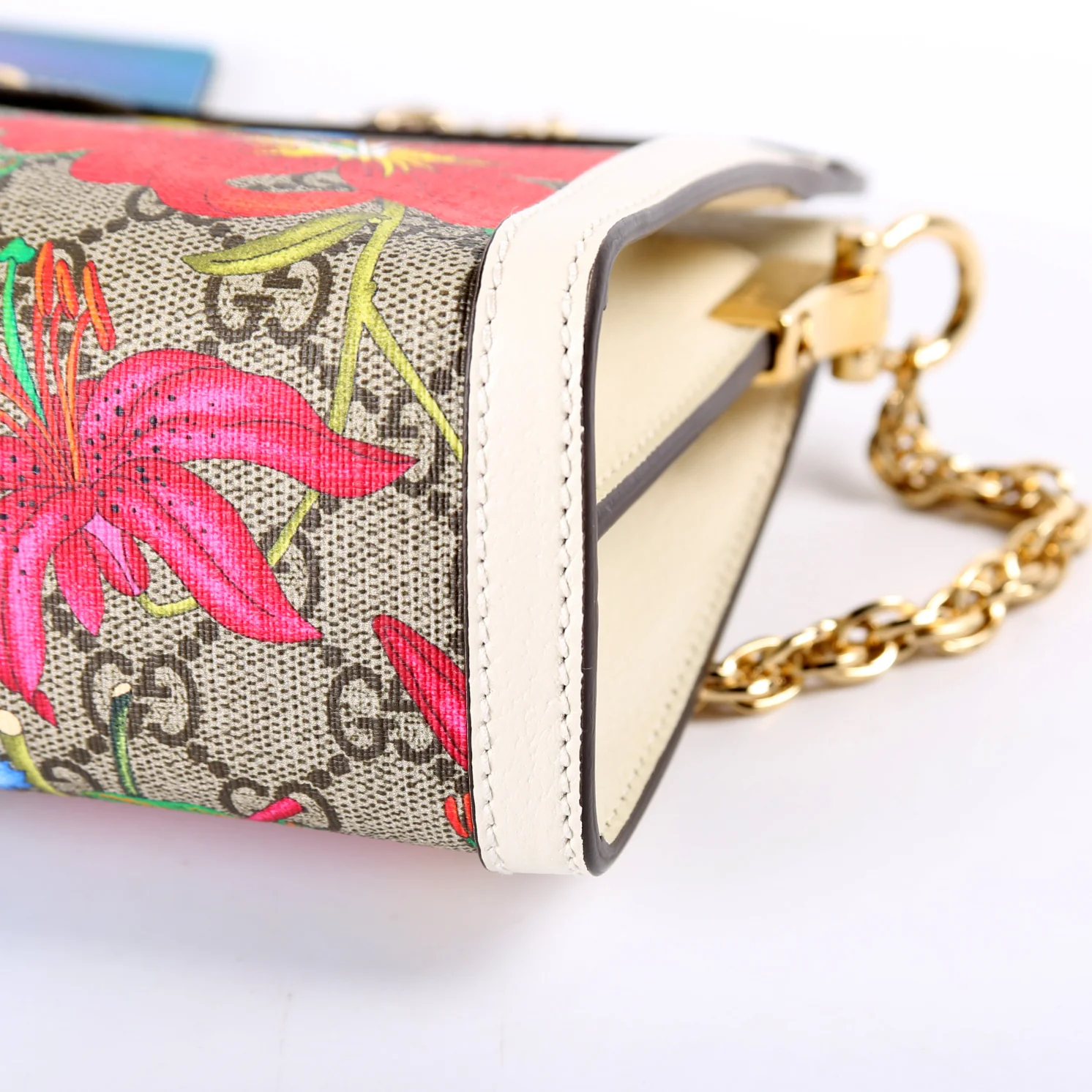 503877 GG Supreme Flora Ophidia Small Chain White - Image 7