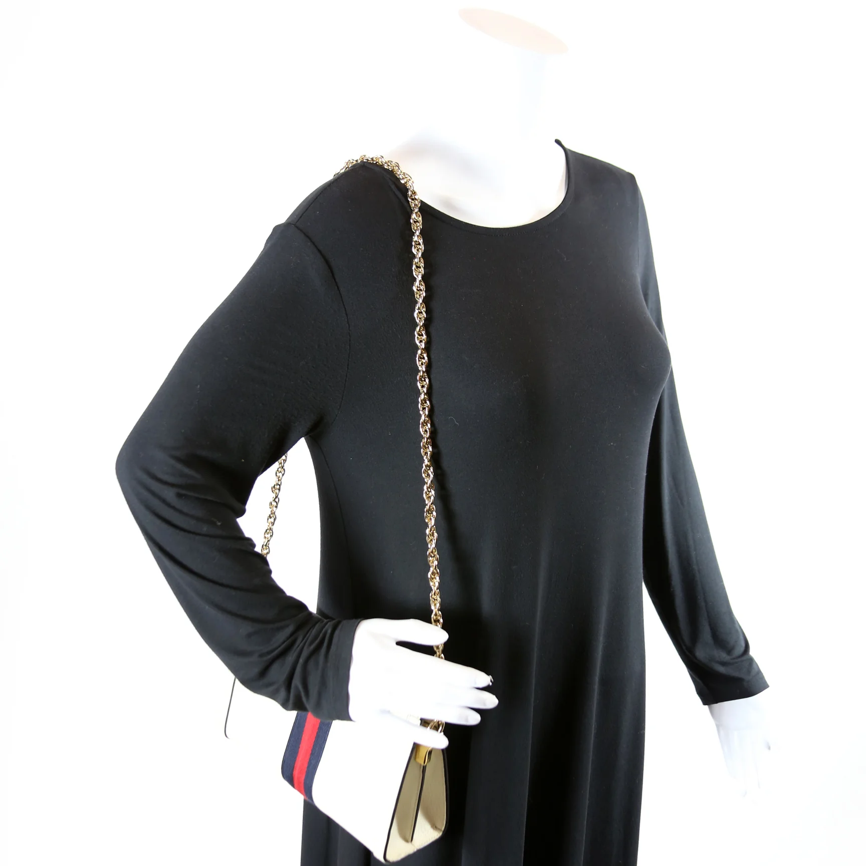 503877 Ophidia Leather Shoulder Small Cream - Image 11