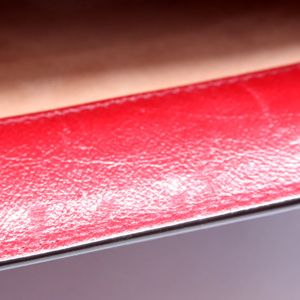 503877 Ophidia Suede Shoulder Small Navy/Red - Image 9