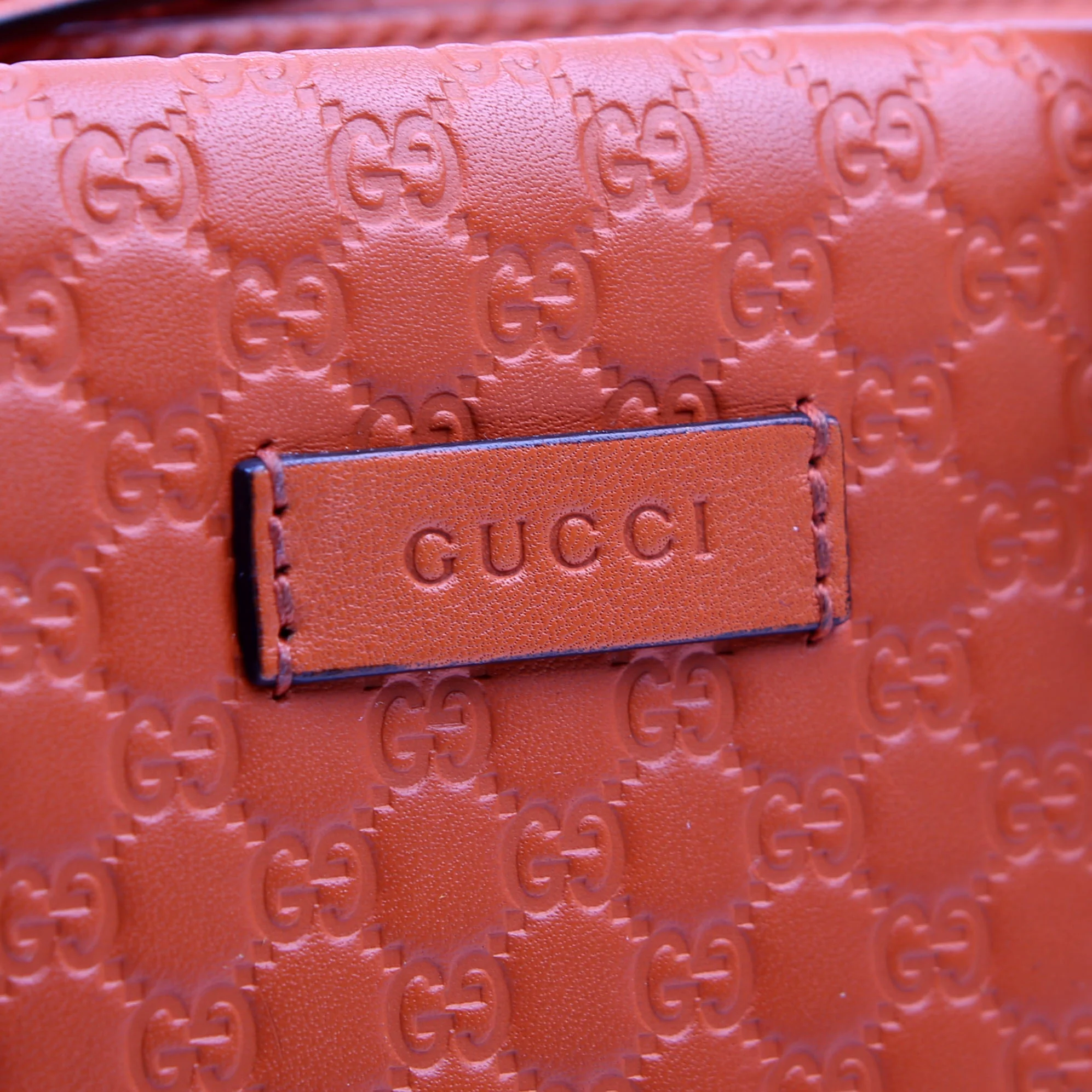 510289 Micro Guccissima Small Crossbody Orange - Image 11