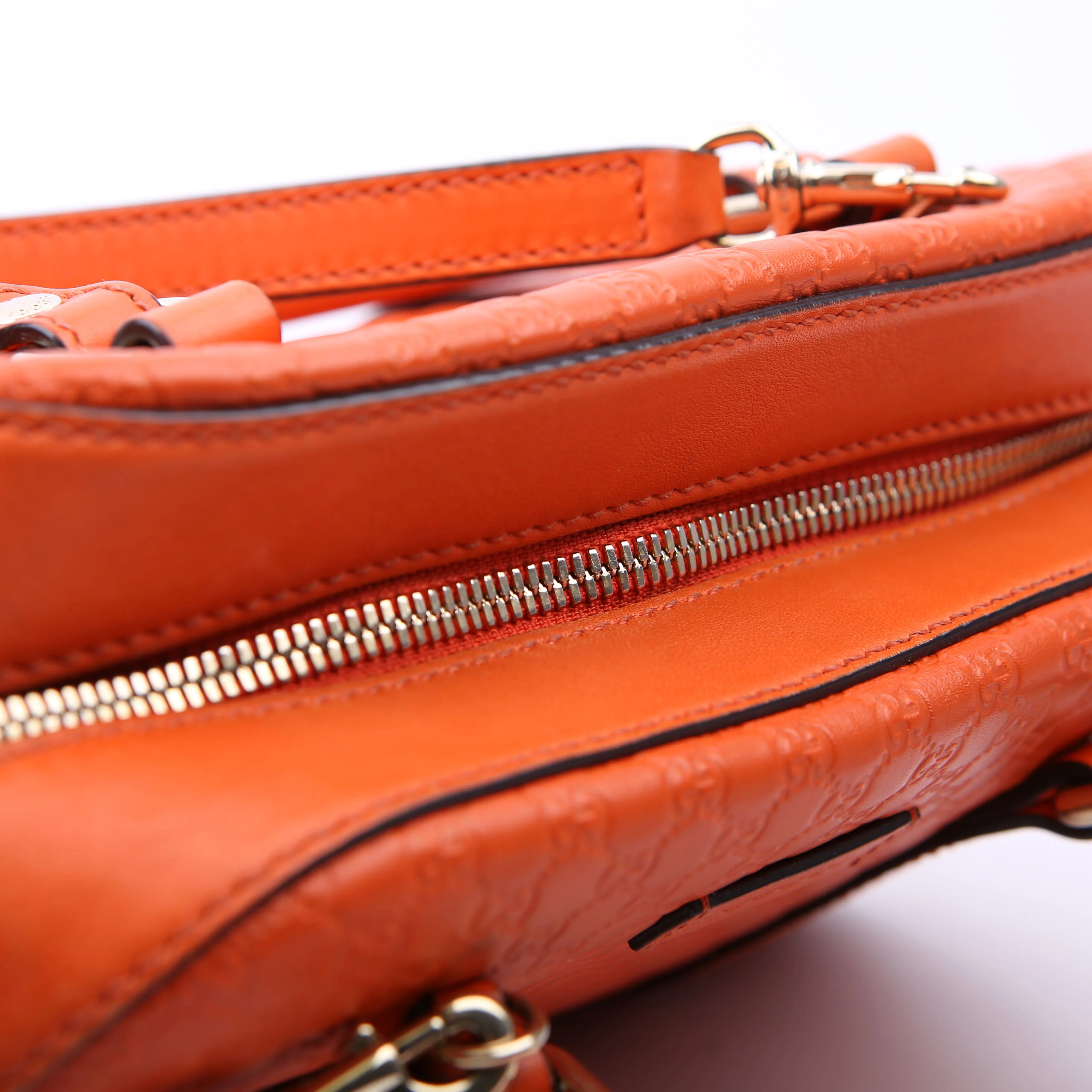 510289 Micro Guccissima Small Crossbody Orange - Image 12