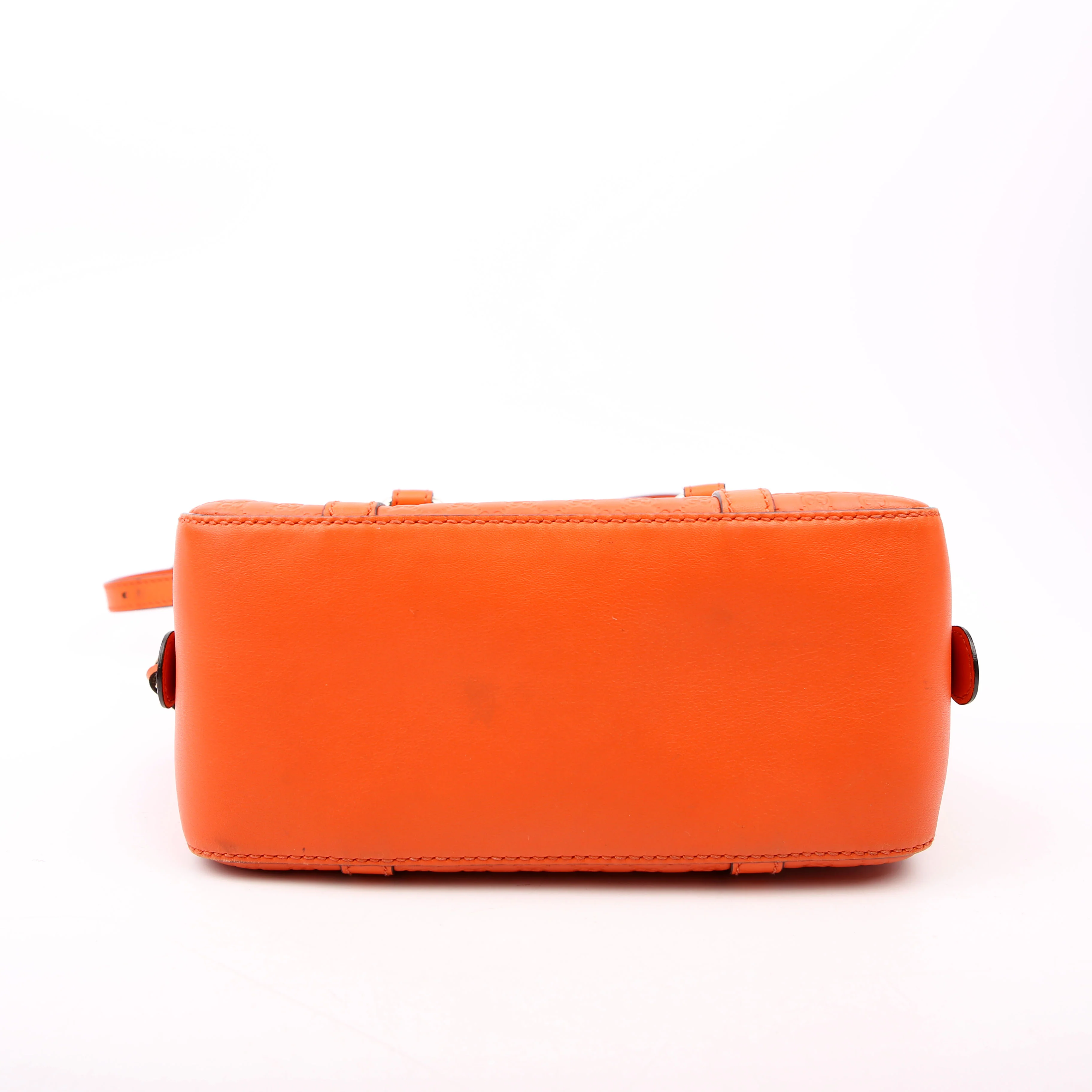 510289 Micro Guccissima Small Crossbody Orange - Image 4