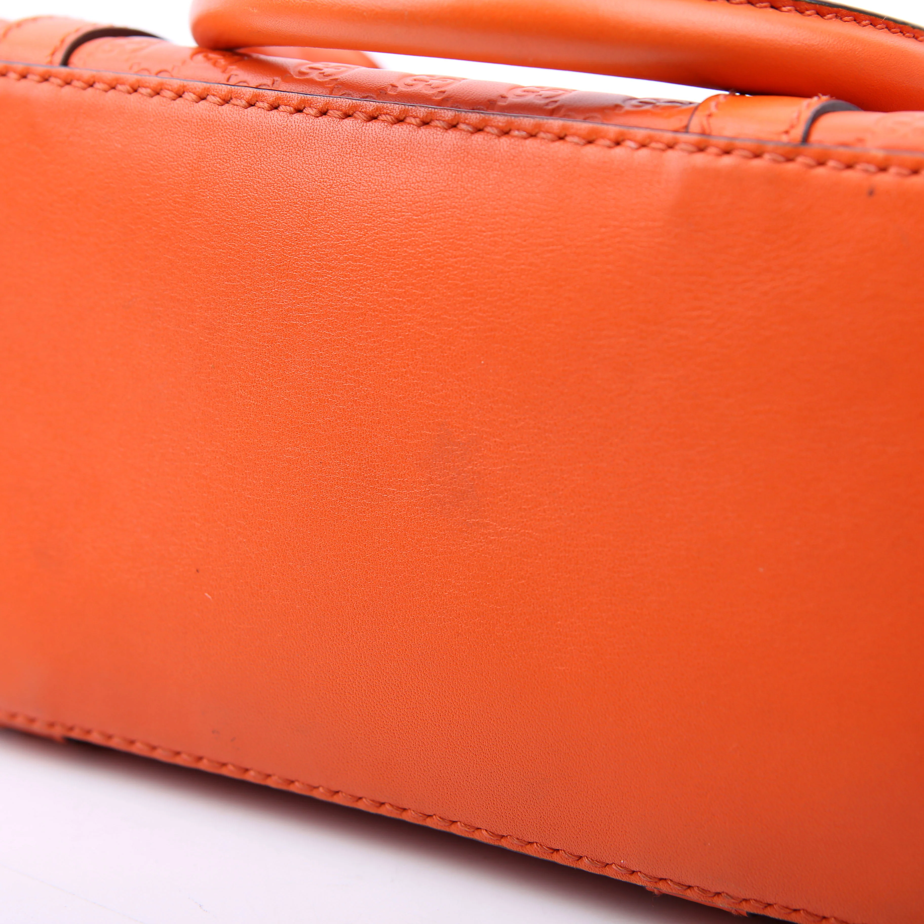 510289 Micro Guccissima Small Crossbody Orange - Image 9