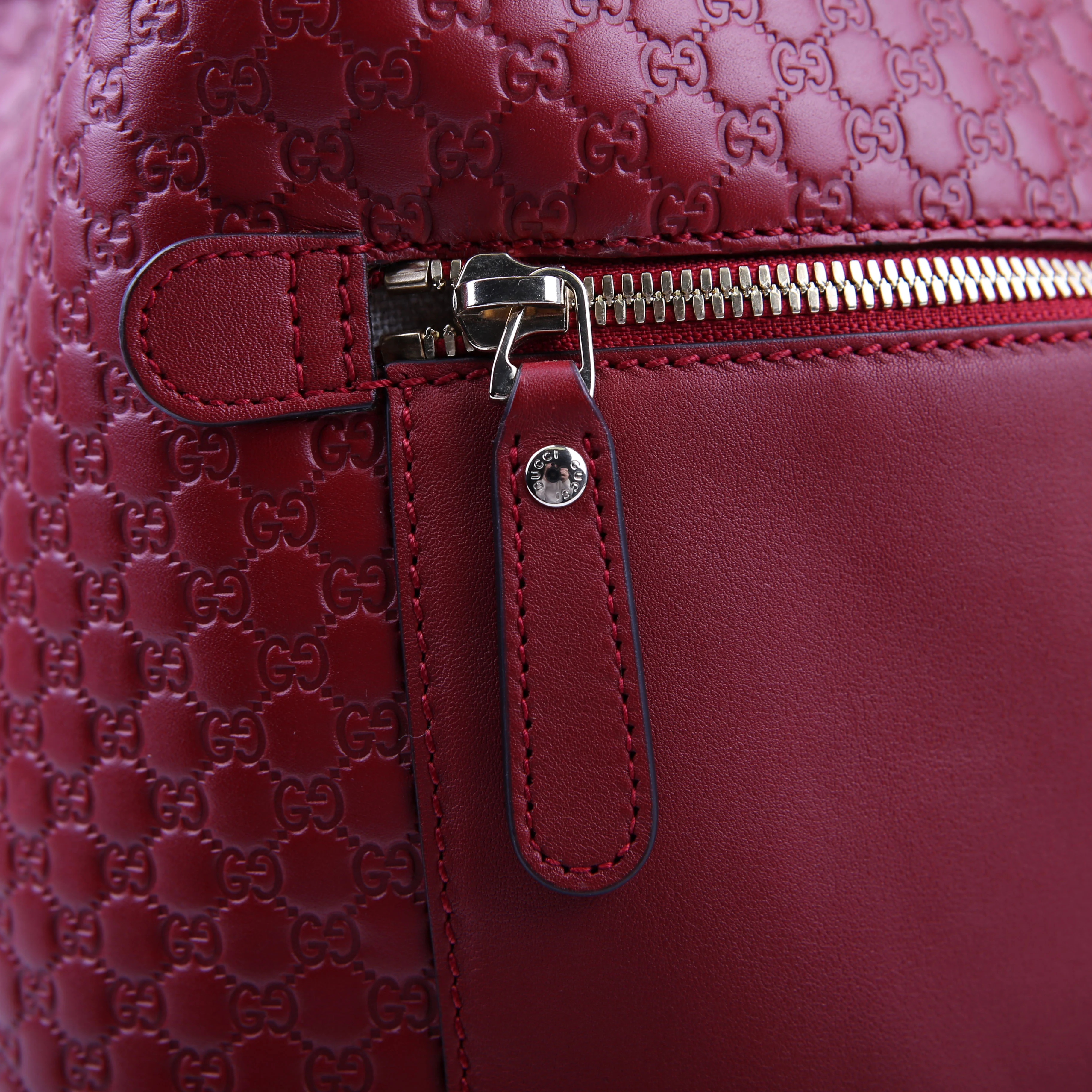 510290 Micro Guccissima Tote Red - Image 10